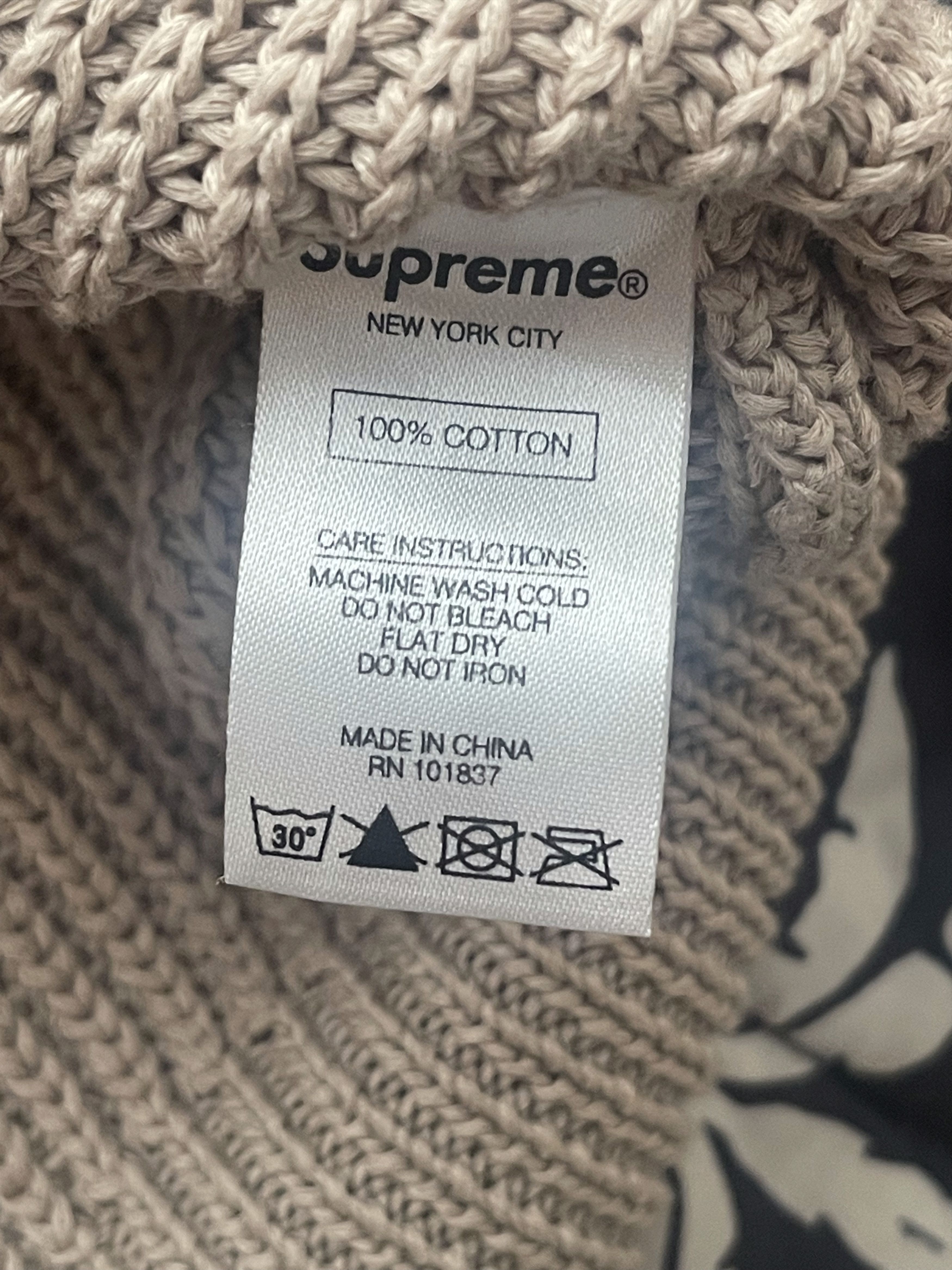 Comme des Garcons SHIRT × Supreme Supreme x CDG Knit Sweater Tan Size US L / EU 52-54 / 3 - 5 Thumbnail