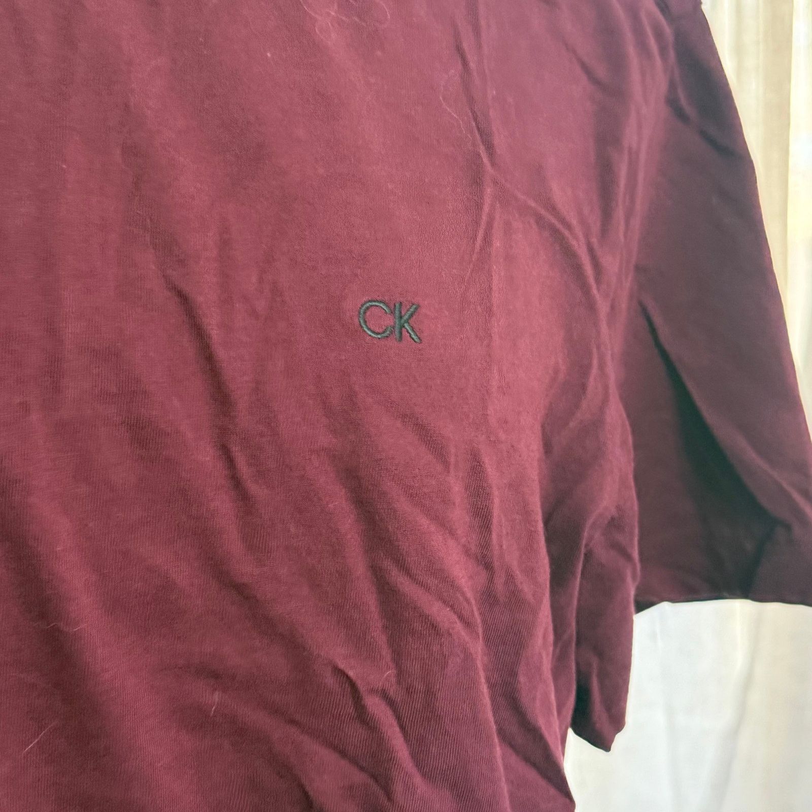 Calvin Klein Calvin Klein Burgundy Liquid Touch Tee | Sz L Size US L / EU 52-54 / 3 - 3 Thumbnail