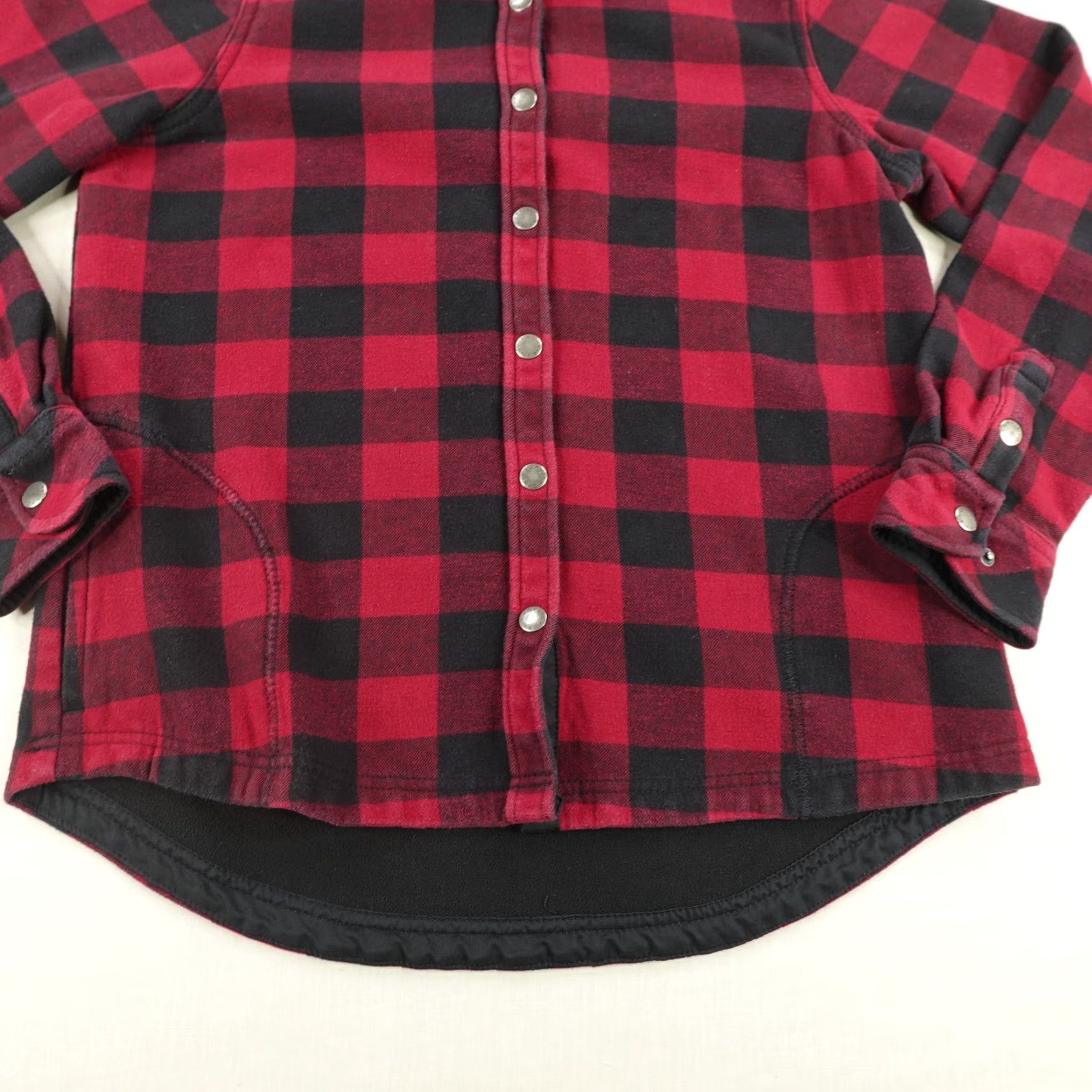 Orvis Orvis Shirt Womens Medium Red Buffalo Plaid Flannel Lined Shacket Top Button-Up Size M / US 6-8 / IT 42-44 - 3 Thumbnail