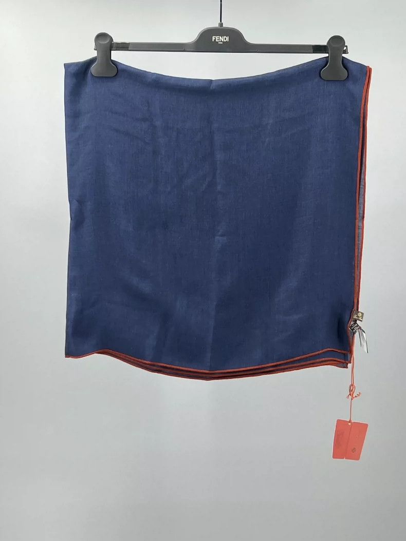 Loro Piana LORO PIANA Blue cashmere and silk blended scarf Size ONE SIZE - 1 Thumbnail