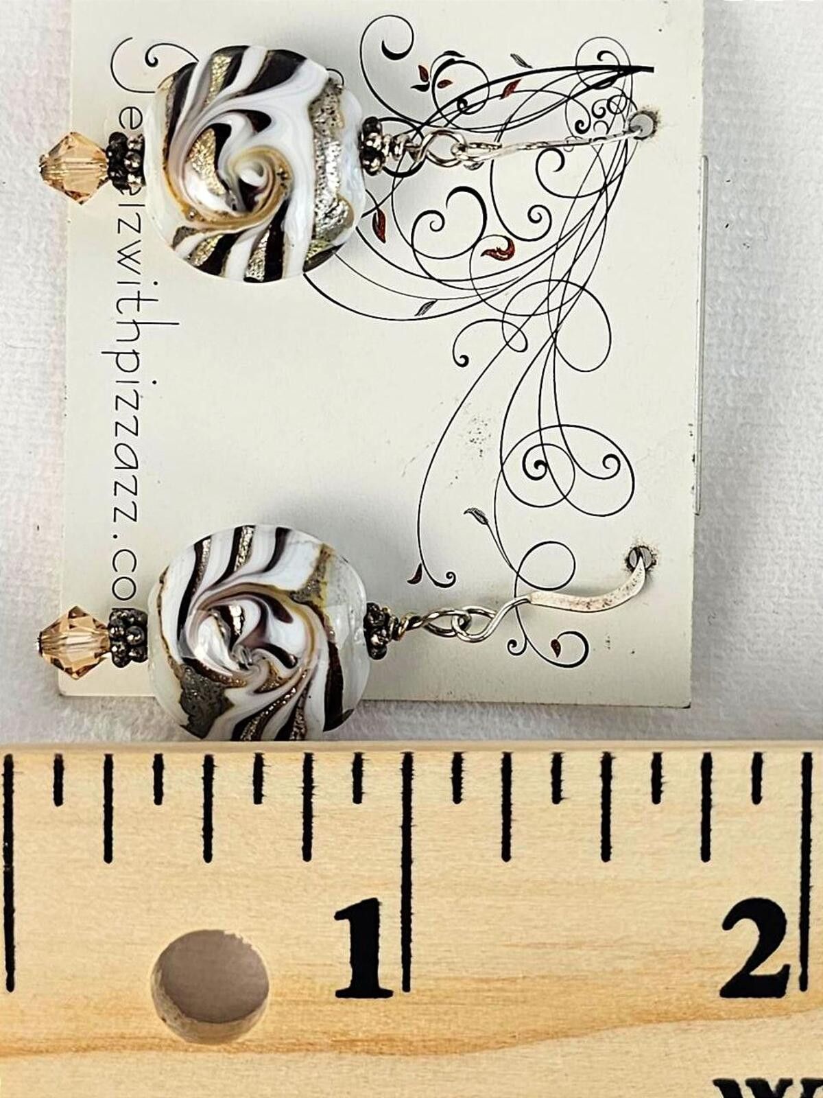 2120 Handcrafted Handcrafted Lampwork Beads & Swarovski Crystals Earrings Size ONE SIZE - 4 Thumbnail