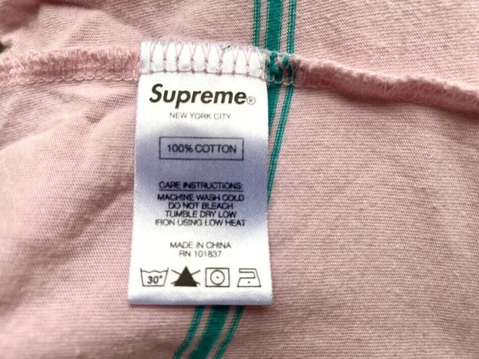 Supreme Chest Stripes Polo Light Pink