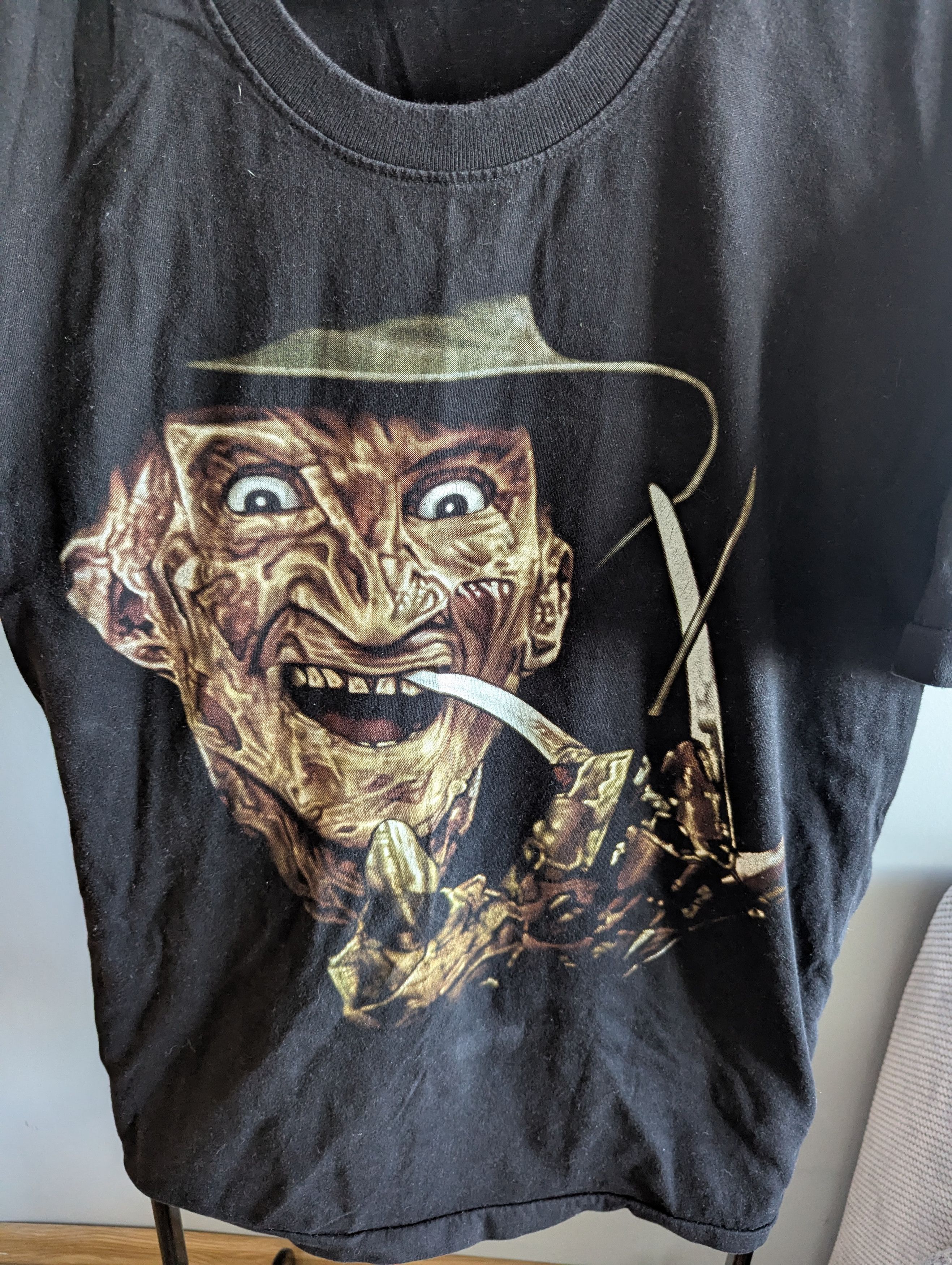 Vintage Vintage 90s Freddy Krueger double sided t-shirt rare Size US XL / EU 56 / 4 - 5 Thumbnail