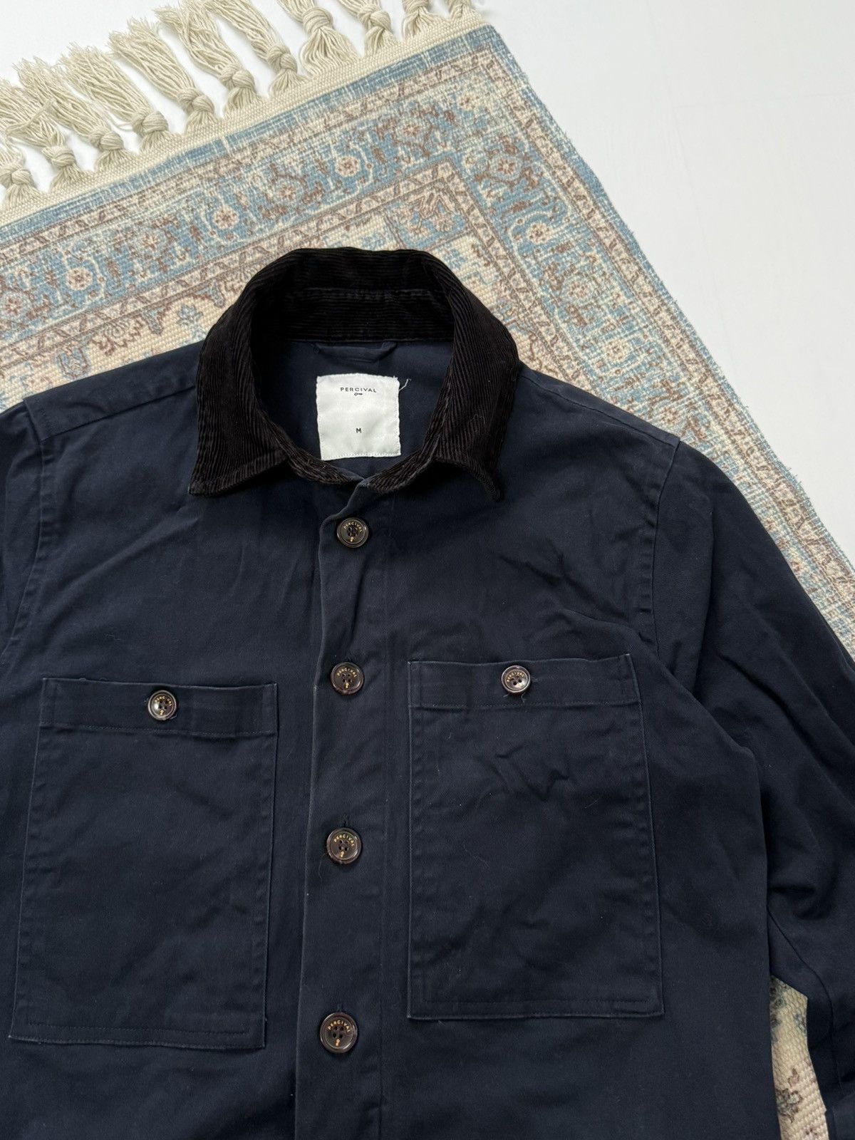 Percival Percival Work Multipocket Navy Cotton Jacket Size US M / EU 48-50 / 2 - 3 Thumbnail