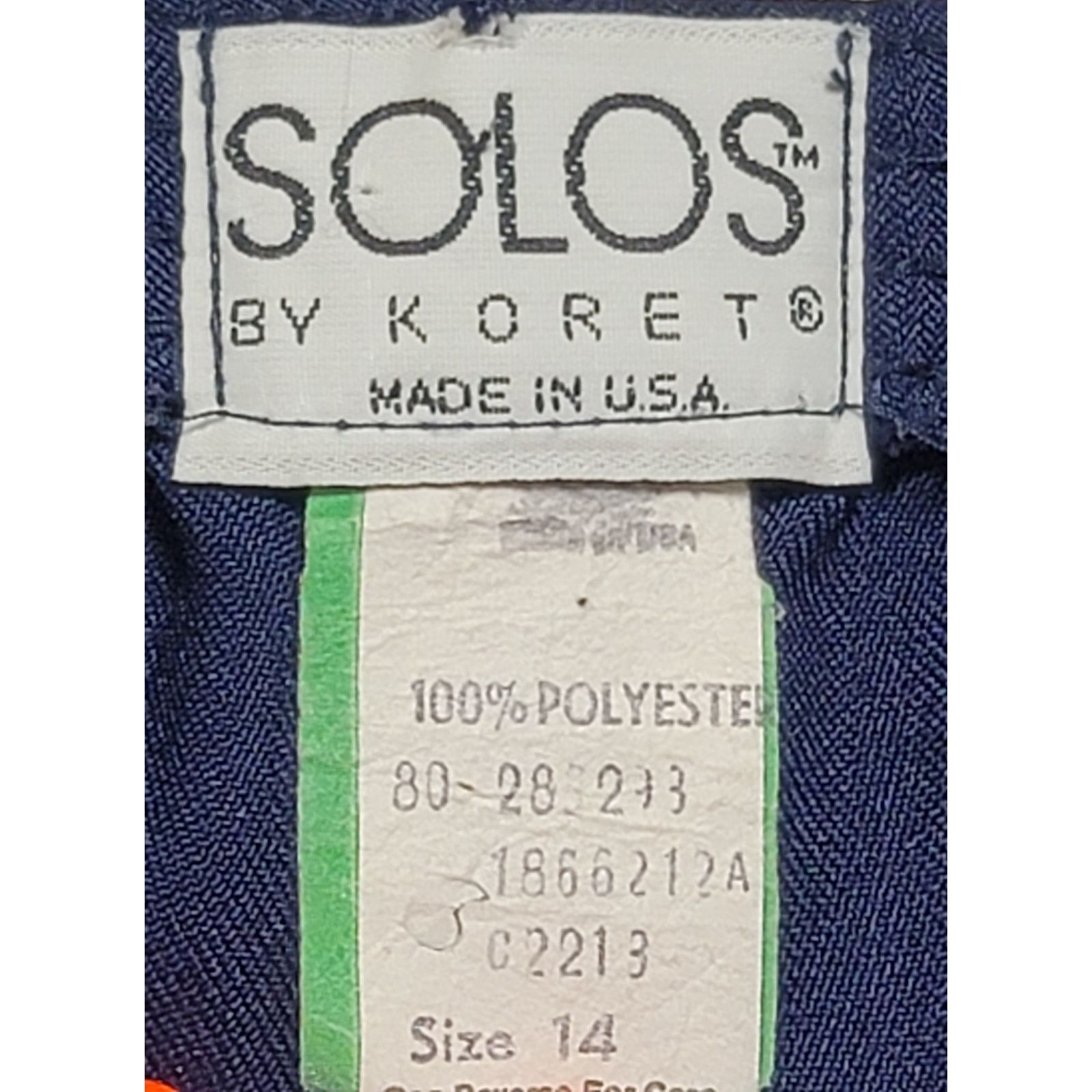 Other Solos By Koret Blue Flat Front Pull On Dress Pants 14 Soft Size 36" / US 14 / IT 50 - 4 Thumbnail