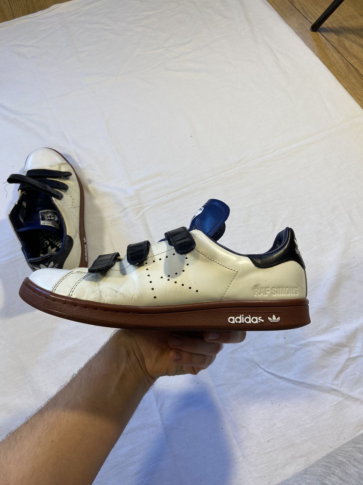 Adidas × Raf Simons Stan Smith with velcro straps with navy black and Brown Size US 9 / EU 42 - 17 Thumbnail