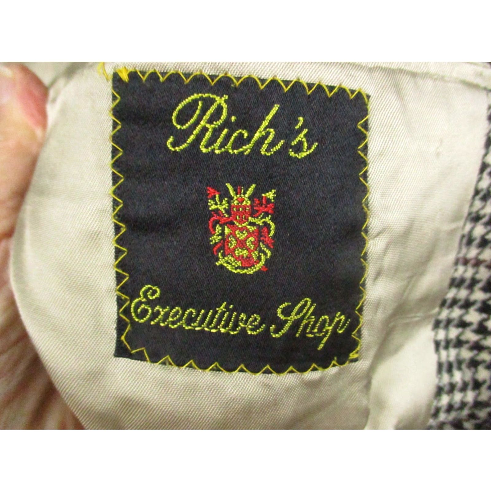 Ralph Lauren VINTAGE Ralph Lauren Blazer Jacket Polo University Club Houndstooth 42 Black 80s Made in USA Mens Size US XL / EU 56 / 4 - 6 Thumbnail