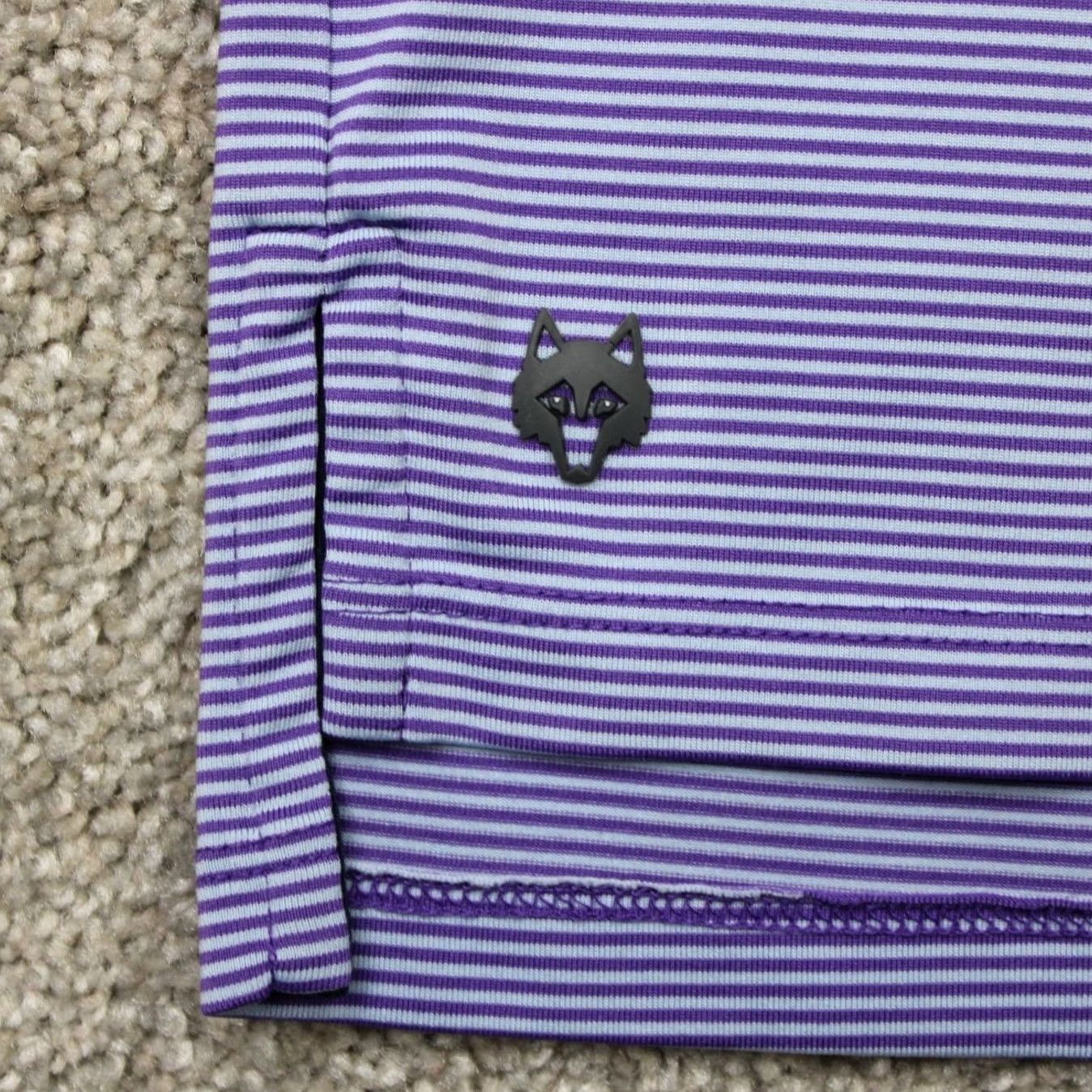Vintage Greyson Polo Shirt Mens Large Purple Striped Golf Polyester Stretch Short Sleeve Size US L / EU 52-54 / 3 - 7 Thumbnail