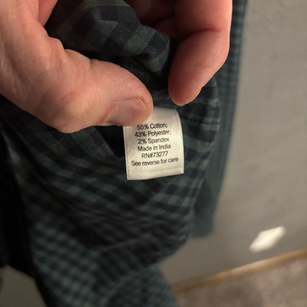Sonoma Men's Green Checkered Sonoma Shirt Size US XL / EU 56 / 4 - 4 Thumbnail