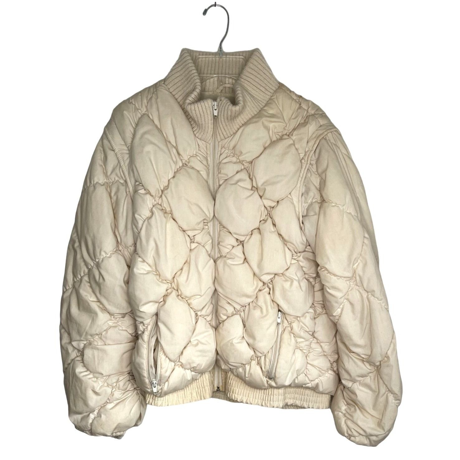 image of Vintage 70's Braetan Puffer Quilted Jacket Size S in Cream, Women's