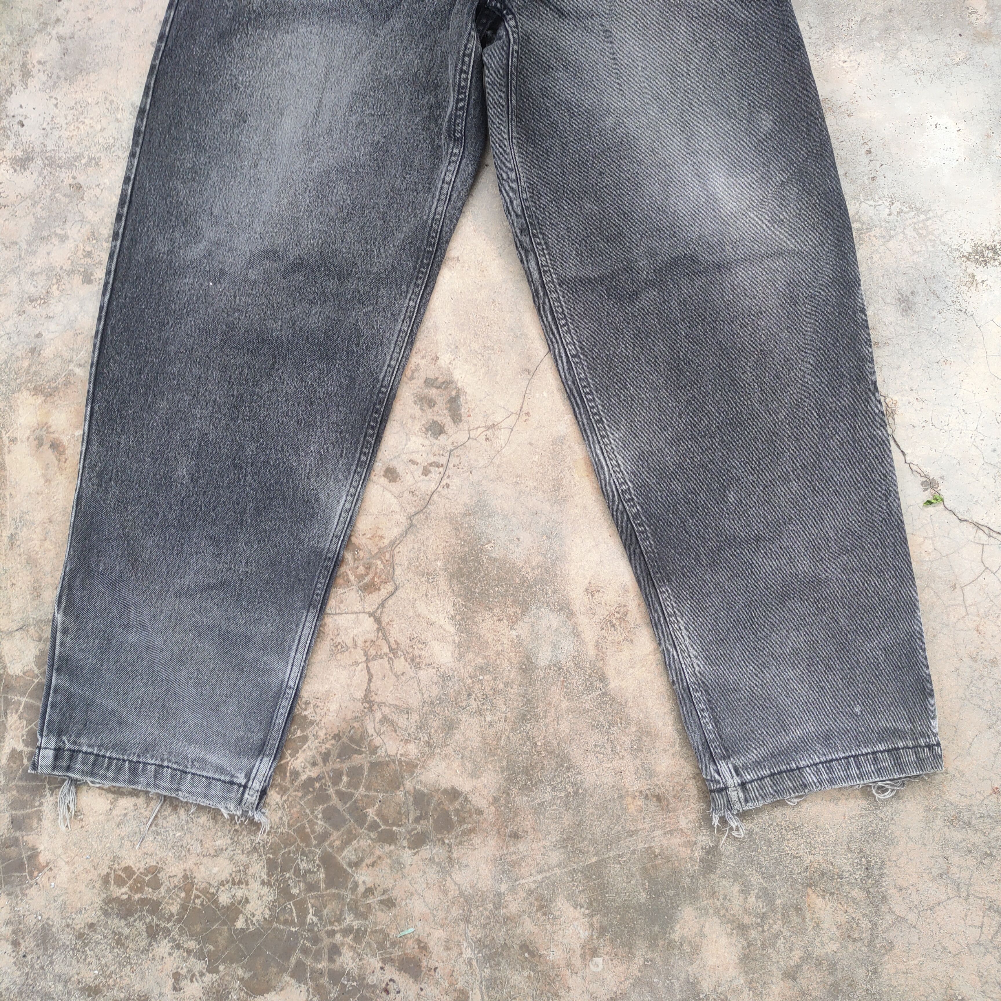 Jean × Vintage W34 VINTAGE KNOCKOUT FADED BLACK DISTRESSED JEANS PANTS Size US 34 / EU 50 - 5 Thumbnail