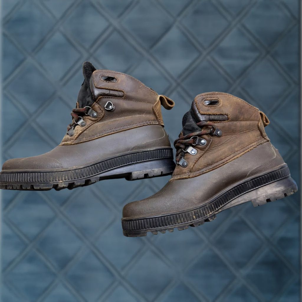 SOREL VINTAGE Sorel Mens 8 Brown Leather Insulated Rubber Snow Winter Boots Liner Size US 8 / EU 41 - 1 Thumbnail