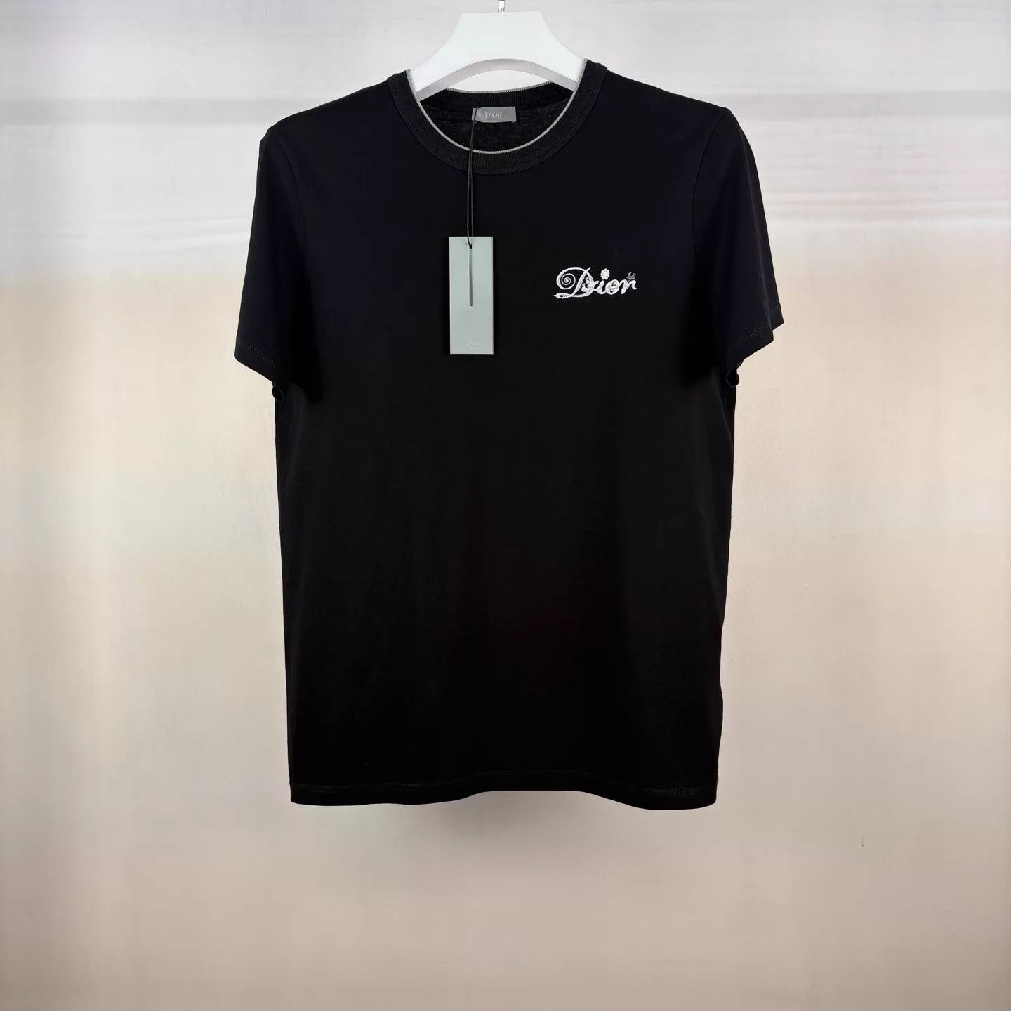 Dior Dior x K. Scharf Black Embroidered Logo SS Tee XS Size US XS / EU 42 / 0 - 1 Thumbnail