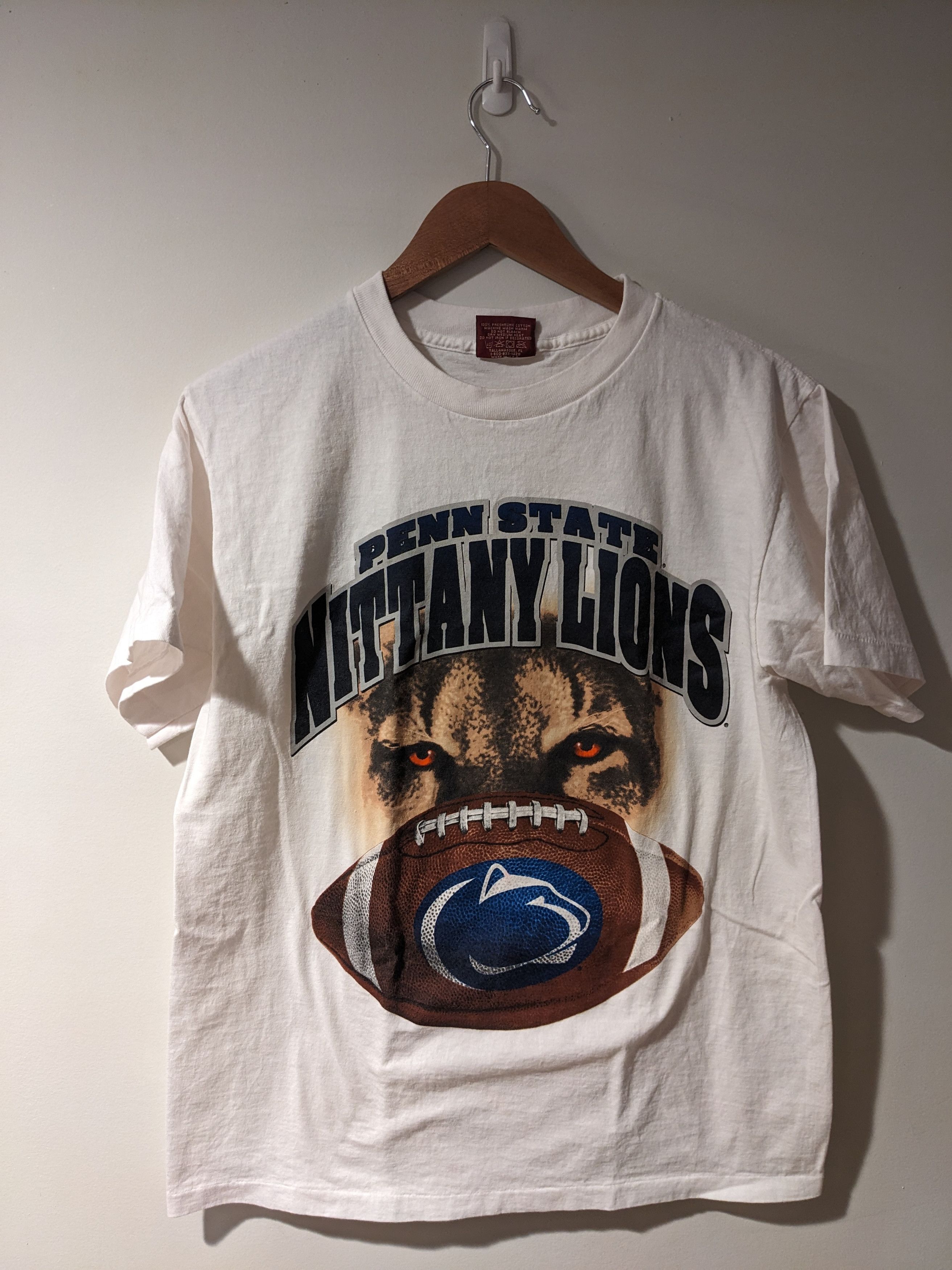 Vintage Vintage 90s Penn State Nittany Lion College Football T-Shirt Size US M / EU 48-50 / 2 - 1 Thumbnail