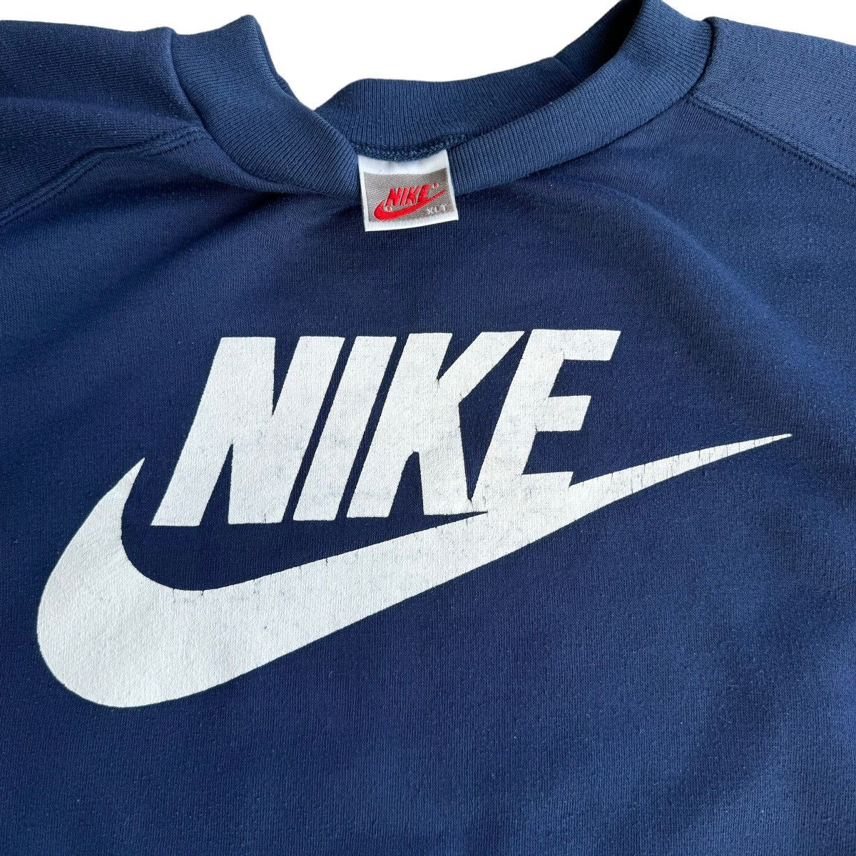 Nike × Vintage 80s True Vintage Nike Spellout Sweatshirt Pullover Retro Size US XL / EU 56 / 4 - 4 Thumbnail