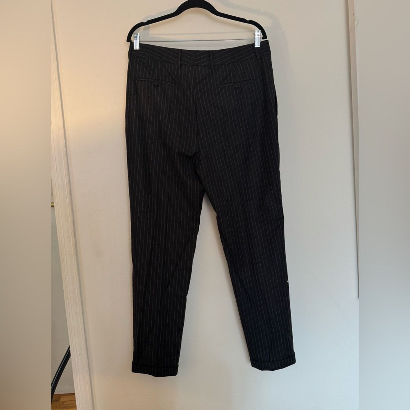 Saint Laurent Paris Saint Laurent Black Pinstripe Men's Pants Size 34" / US 12 / IT 48 - 5 Thumbnail