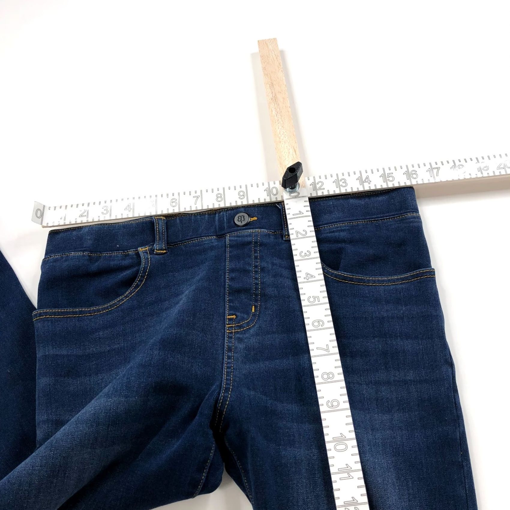Denime Betabrand Bootcut Jeans Blue MINT M S-Petite Denim 32W 27L Mid Rise 5-Pocket Regular Size 28" / US 6 / IT 42 - 5 Thumbnail