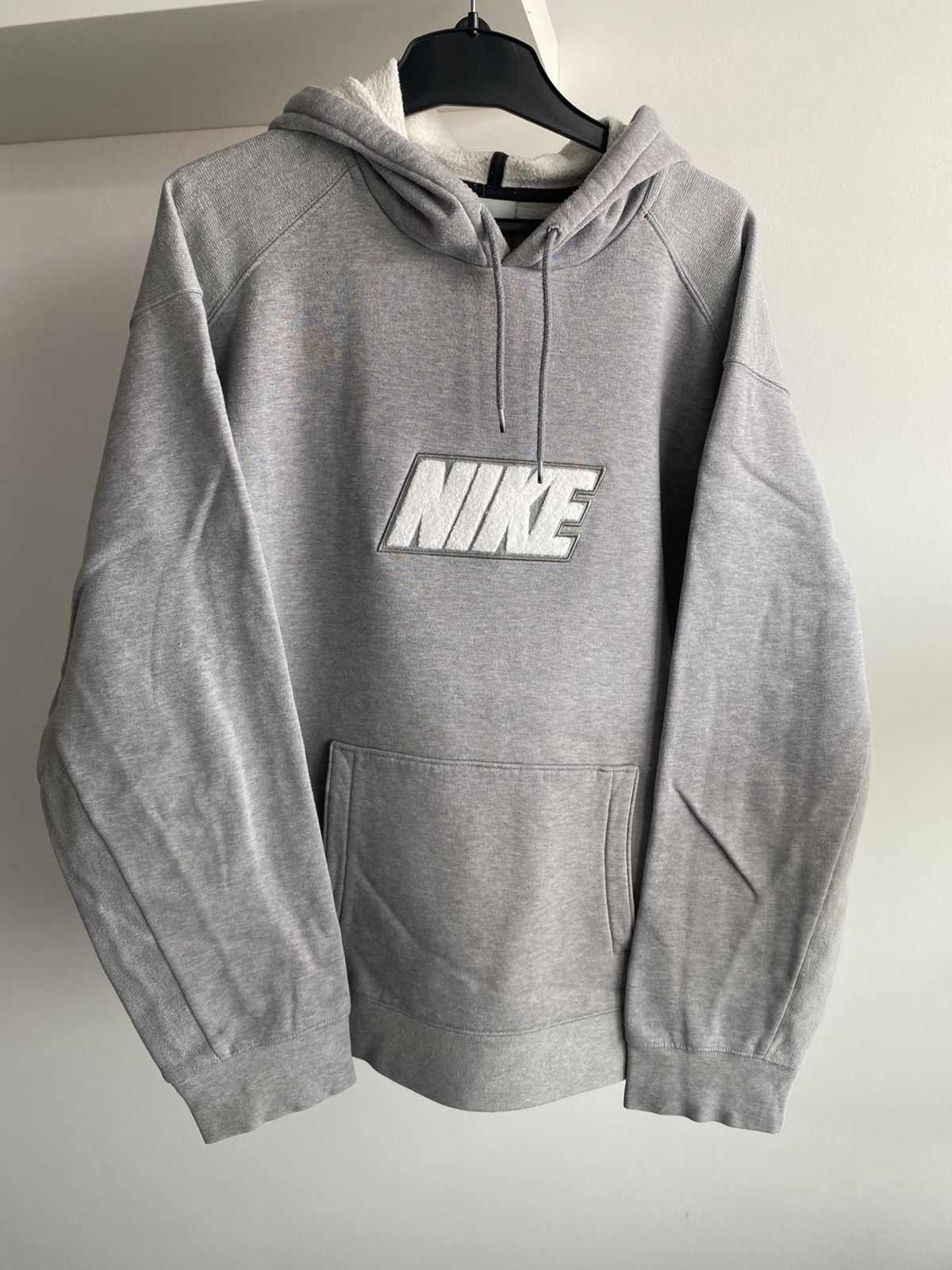 Nike × Vintage Nike Spell out Hoodie boxy fit XL silver tag 00s vintage y2k Size US XL / EU 56 / 4 - 2 Thumbnail