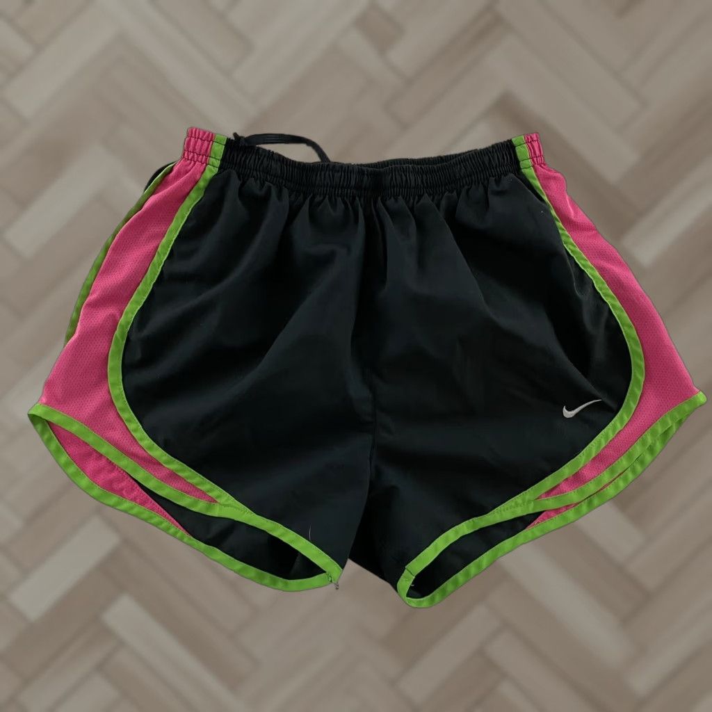 Nike Nike Dri-Fit Lined Athletic Running Shorts Women's Black Pink Green S Shorts Nike Women Athletic Activewear Shorts) Size 28" / US 6 / IT 42 - 1 Thumbnail