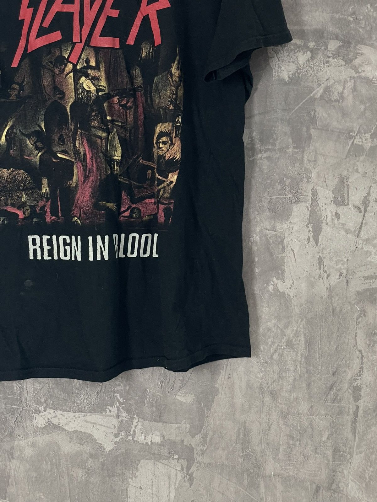 Band Tees × Slayer Slayer T-Shirt SKULL Heavy Metal Rock Band Tee Size US M / EU 48-50 / 2 - 6 Thumbnail