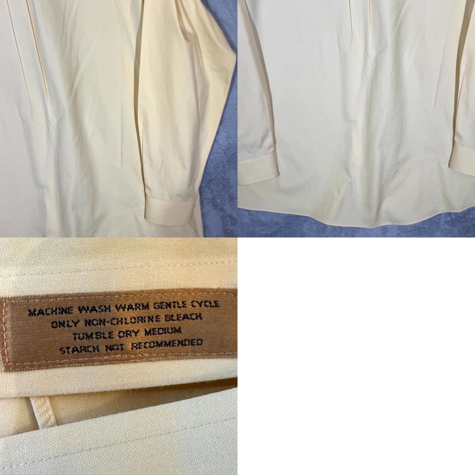 Vintage VINTAGE Gold Label Dress Shirt Mens 17.5 / 38 Yellow 100% Cotton Non-Iron Long Sleeve Size 48R - 9 Thumbnail