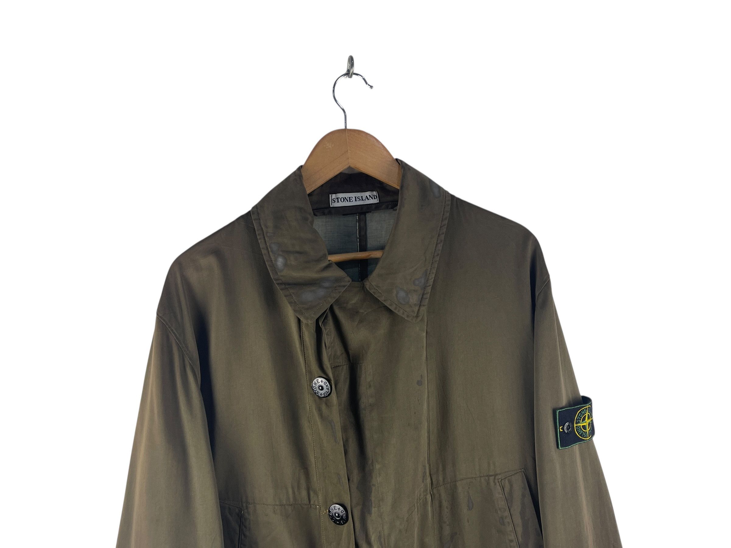 Stone Island Vintage Stone Island Raso Gommato Jacket – Made in Italy Size L / US 10 / IT 46 - 9 Thumbnail