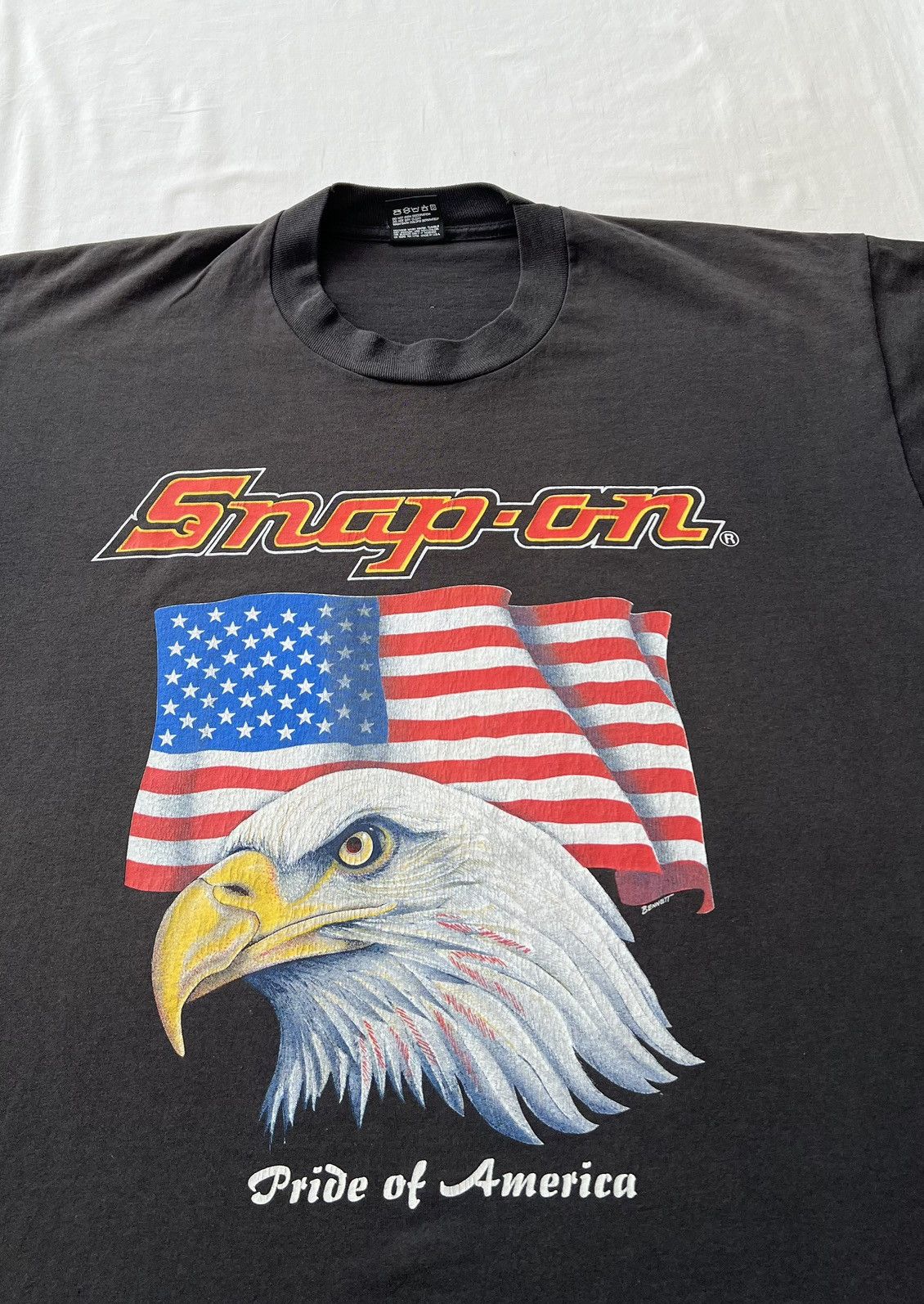Vintage Vintage 90s Snap-on Tools Eagle Pride of America USA Flag Size US XL / EU 56 / 4 - 4 Thumbnail