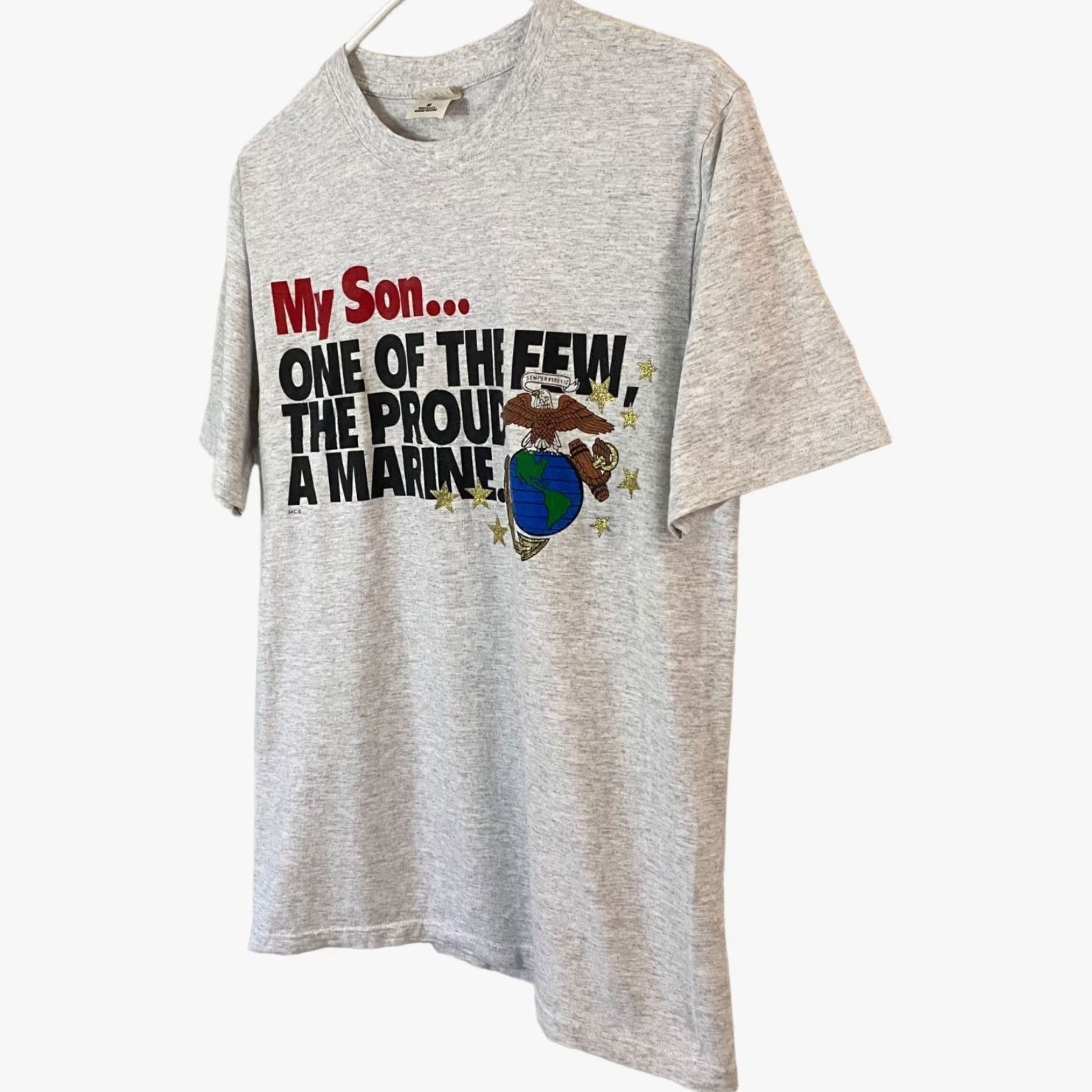 Vintage VINTAGE United States Marine Core The Few The Proud T-Shirt Gray Men's M Size US M / EU 48-50 / 2 - 2 Thumbnail