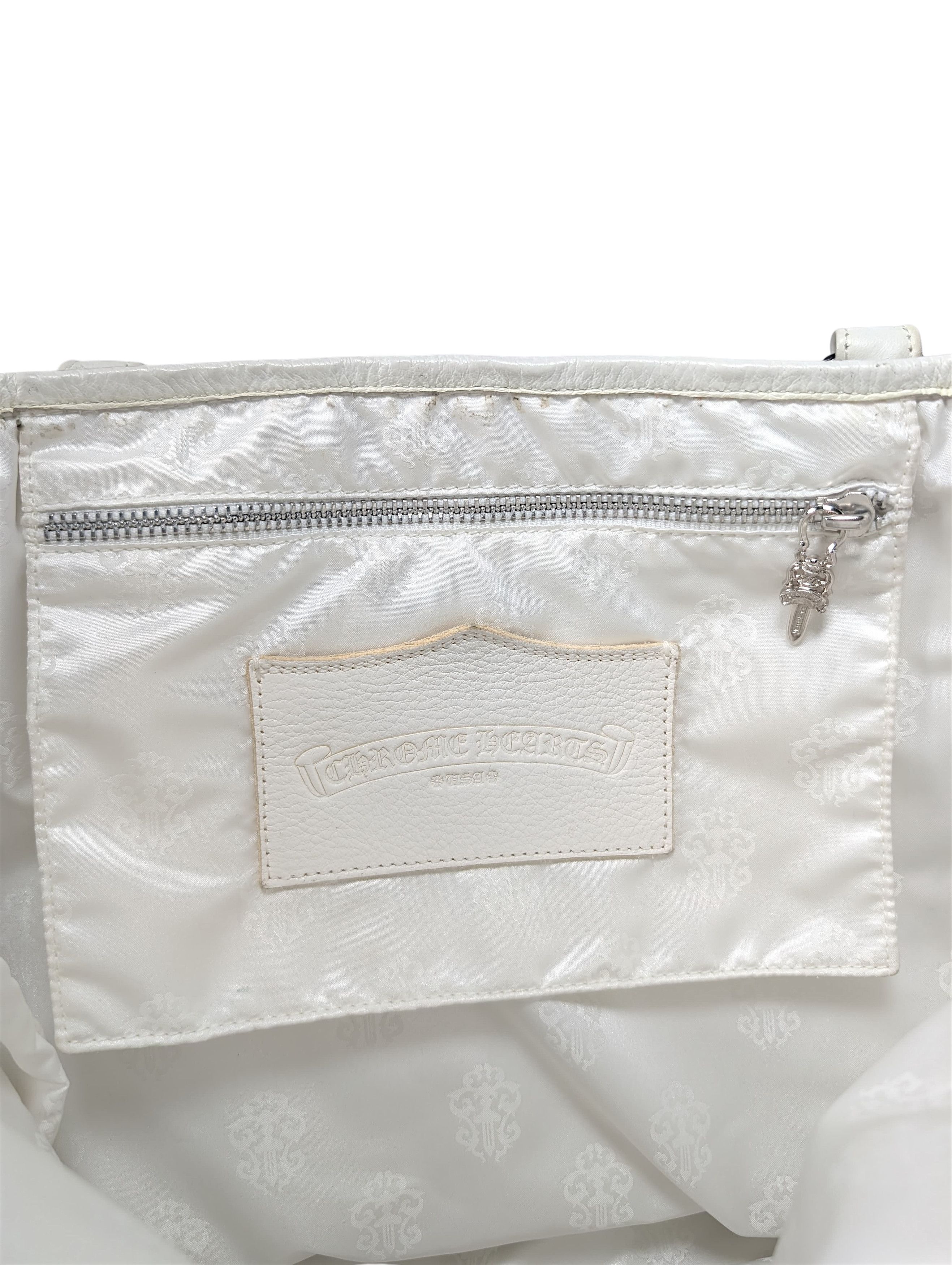 Chrome Hearts CH Multicolor Cross Patch Tote White Leather FS Tote Bag Size ONE SIZE - 7 Thumbnail