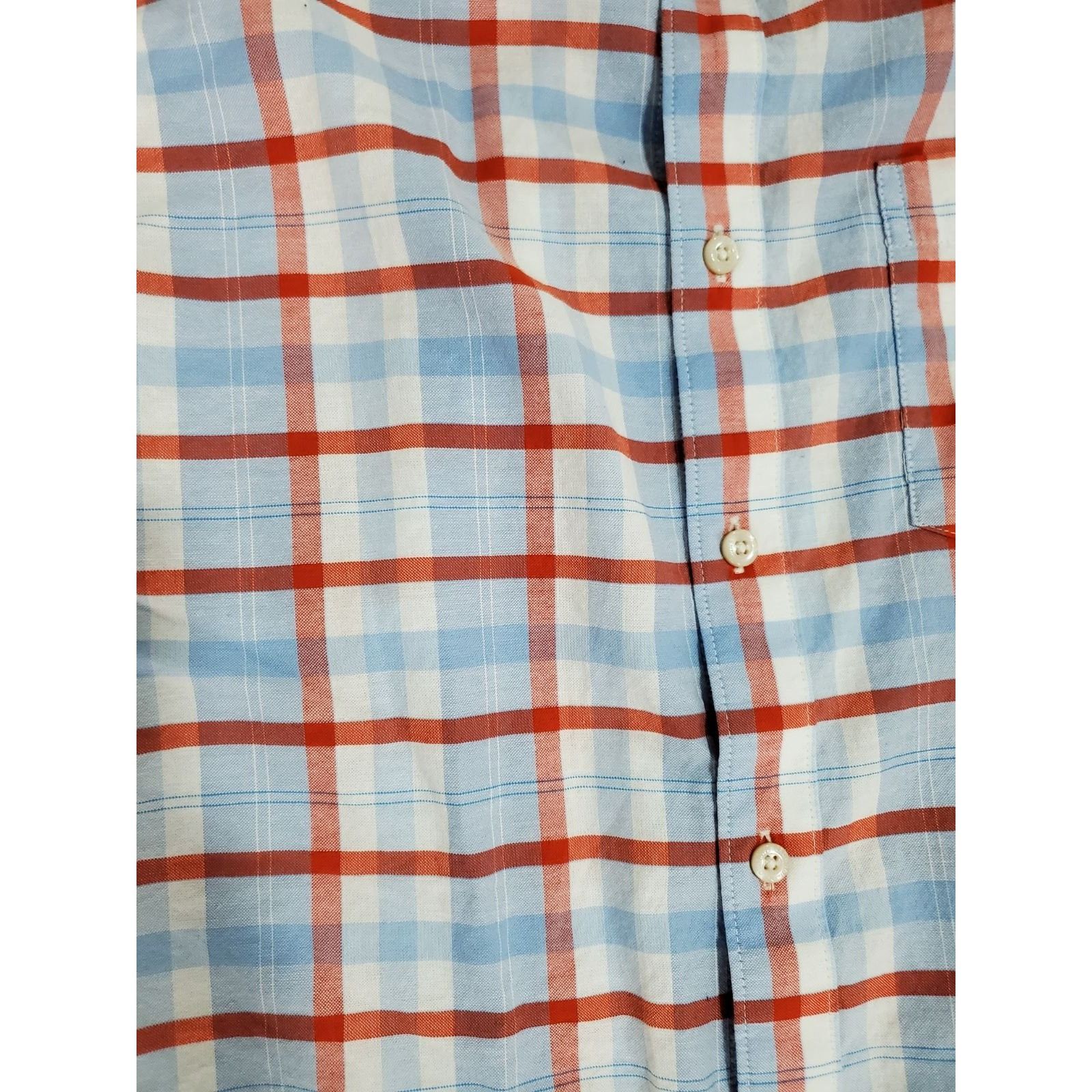 Other Crown & Ivy Classic Fit Mens Size Medium Orange Plaid Long S Size US M / EU 48-50 / 2 - 3 Thumbnail