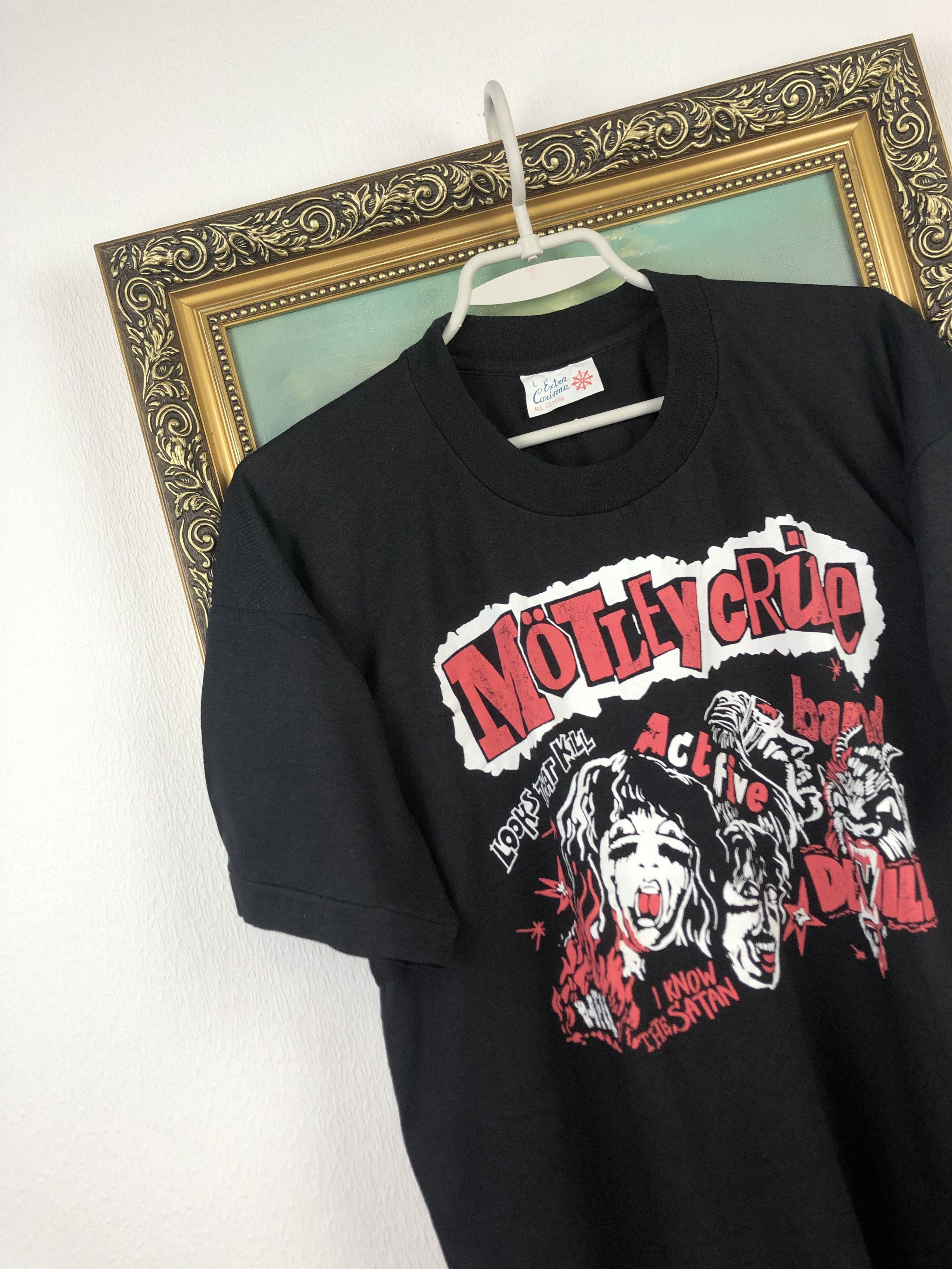 Band Tees Vintage 90's Motley Crue Band Shirt Tee Rare Jersey Size US L / EU 52-54 / 3 - 3 Thumbnail