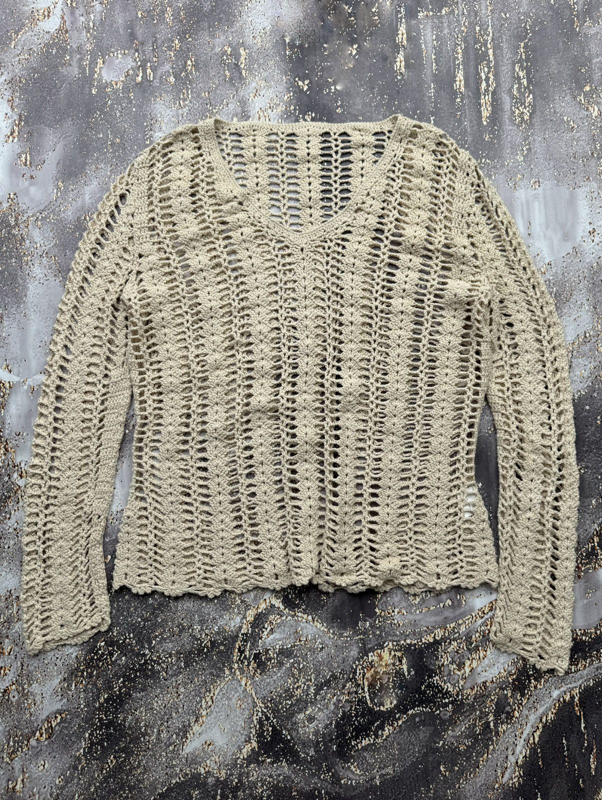 Vintage Vintage Mesh Knit Long Sleeve Size M / US 6-8 / IT 42-44 - 1 Thumbnail
