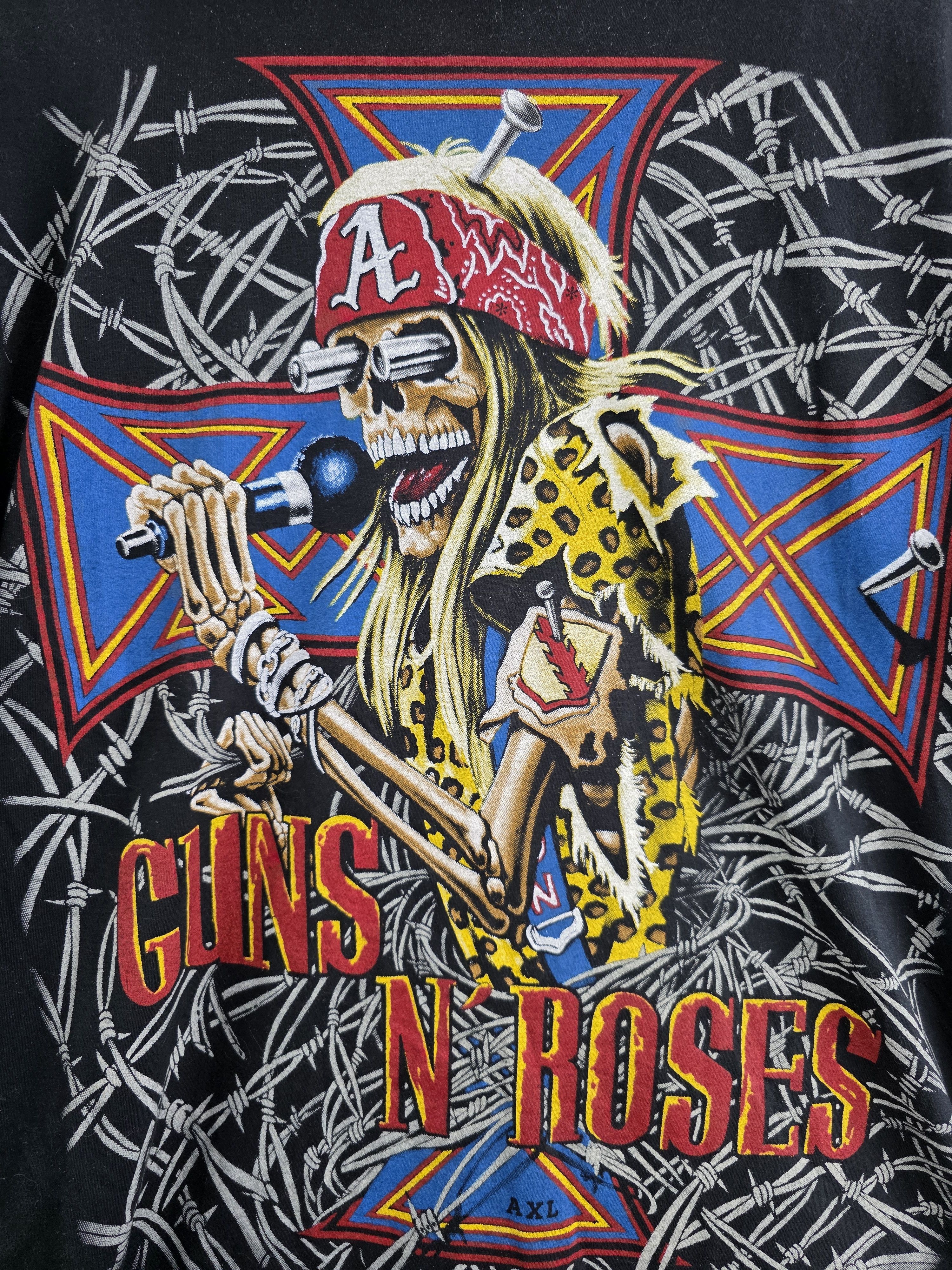 Guns N' Roses 90s Guns N Roses Axl Skeleton Tattoo L 23" 28.5" Size US XL / EU 56 / 4 - 3 Thumbnail