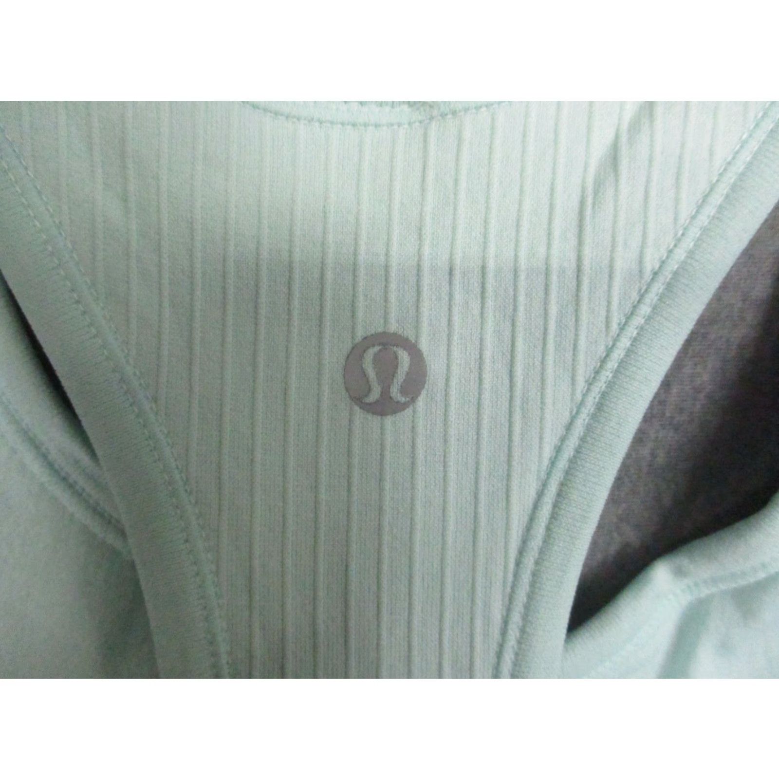 Lululemon Lululemon Tank Top Womens Medium Light Blue Ribbed Racerback High Neck Cropped Athletic Yoga Gym Size M / US 6-8 / IT 42-44 - 2 Thumbnail