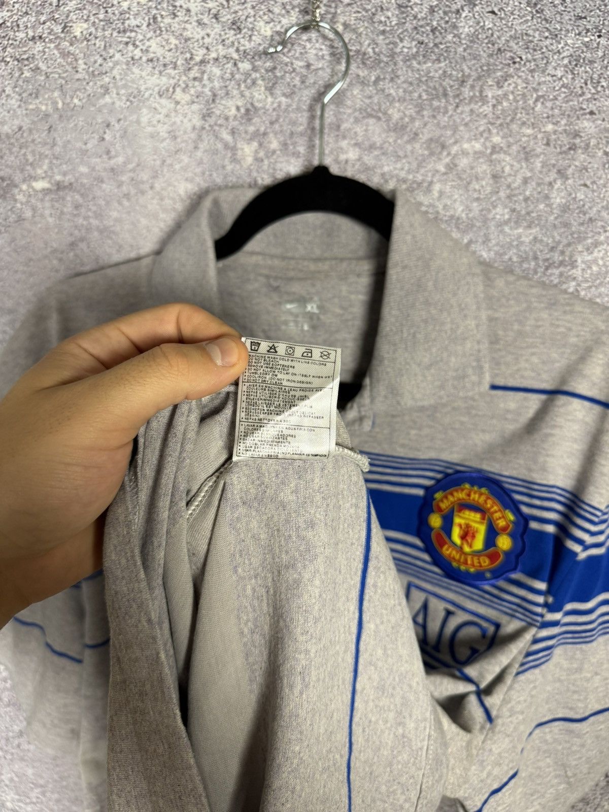 Nike × Vintage Vintage Manchester United Pre Match Nike Polo Tee Size US XL / EU 56 / 4 - 12 Thumbnail