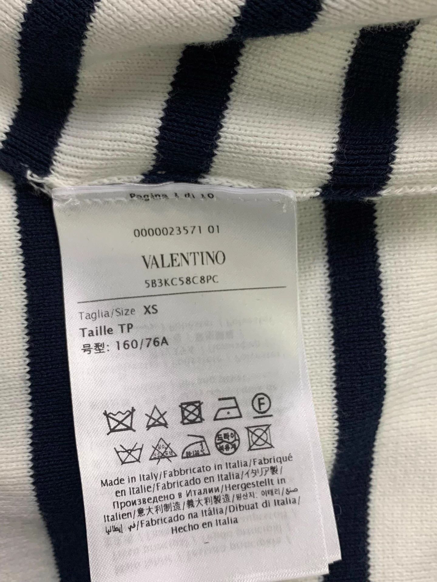 Valentino Valentino beaded black white gold button striped knit S new Size S / US 4 / IT 40 - 5 Thumbnail