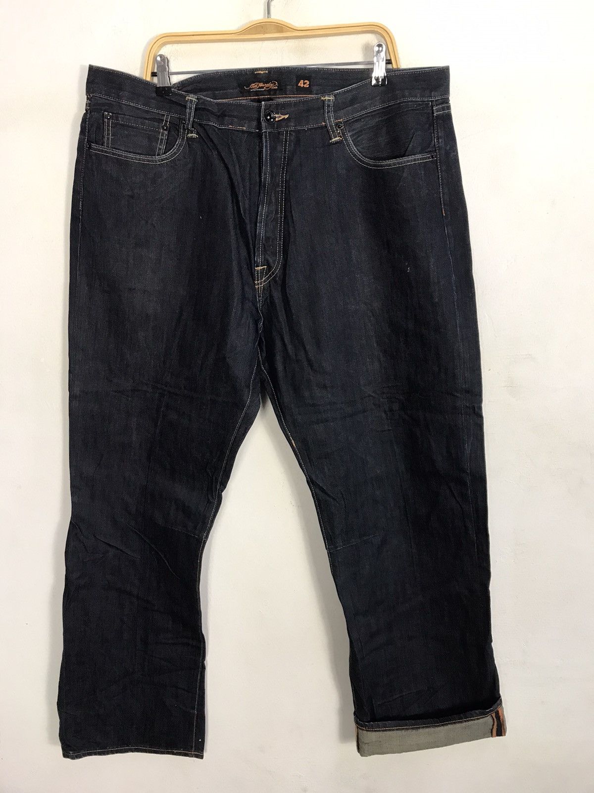 Christian Audigier Ed Hardy Denim by Christian Audigier Baggy Straight Cut Size US 41 - 3 Thumbnail