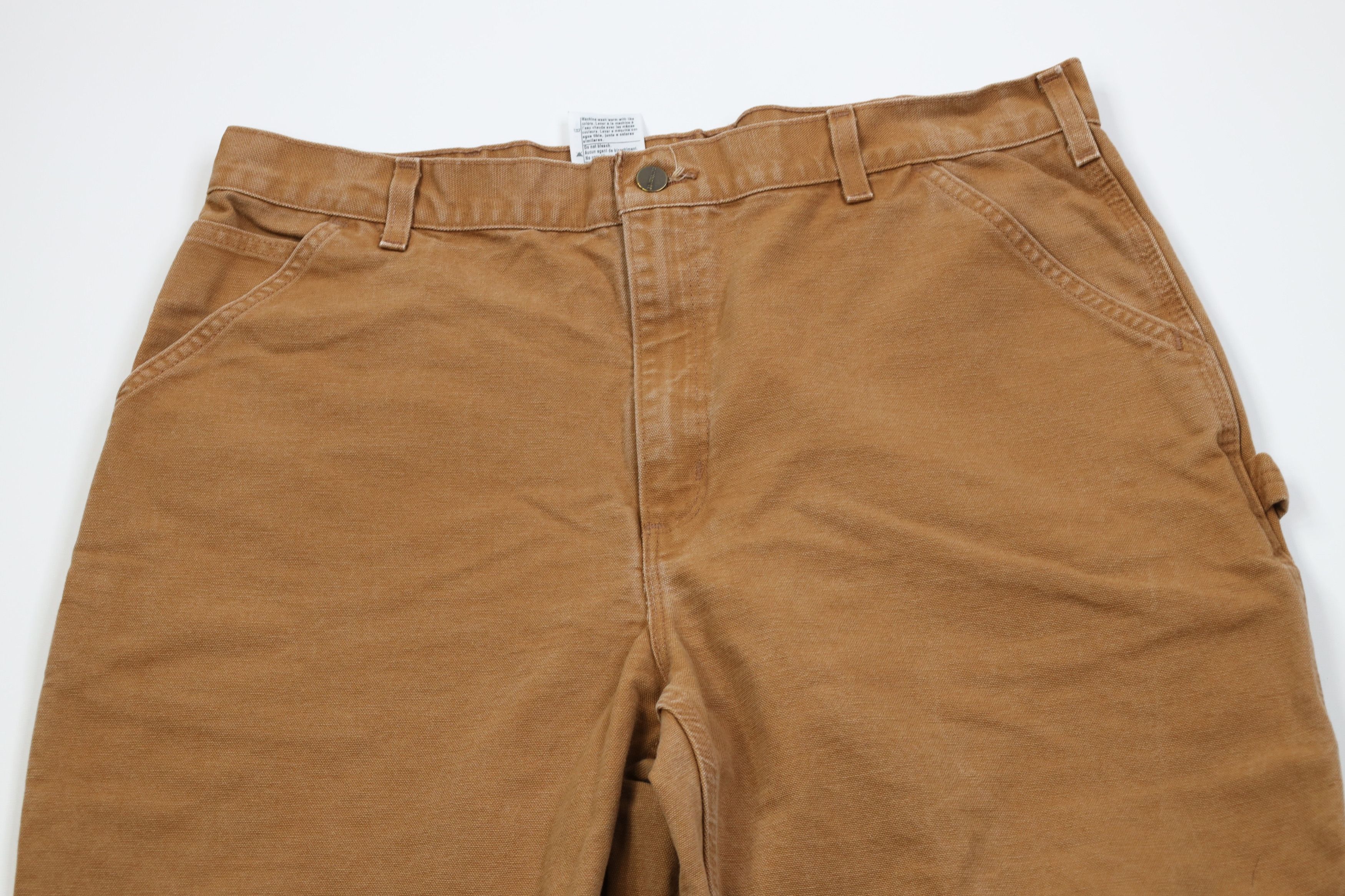 Carhartt Vintage Y2K Carhartt Wide Leg Dungaree Pants Duck Brown Size US 38 / EU 54 - 2 Thumbnail