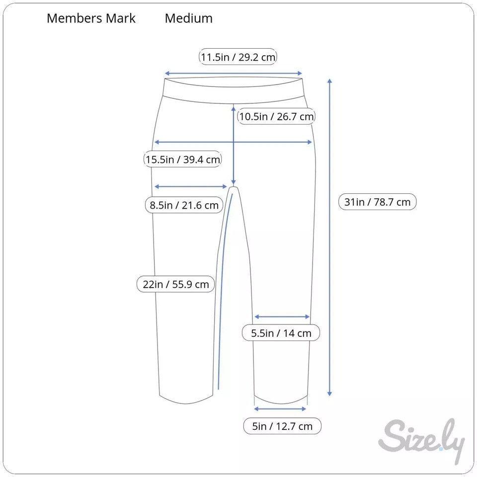Other Members Mark Women's Gray M High Waist Capri Leggings Stretc Size 23" - 2 Thumbnail