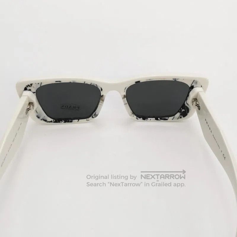 Prada Prada Logo Frame Sunglasses in White. Size ONE SIZE - 6 Thumbnail