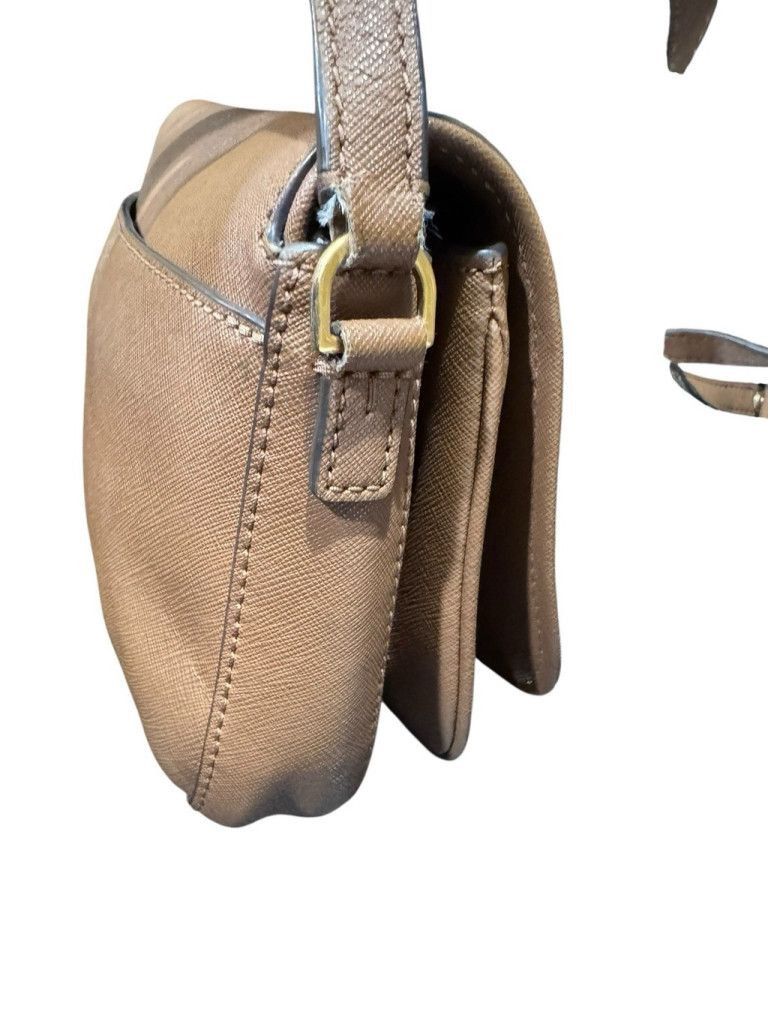 Tory Burch Tory Burch Emerson Saffiano Leather Crossbody Tan Size ONE SIZE - 6 Thumbnail