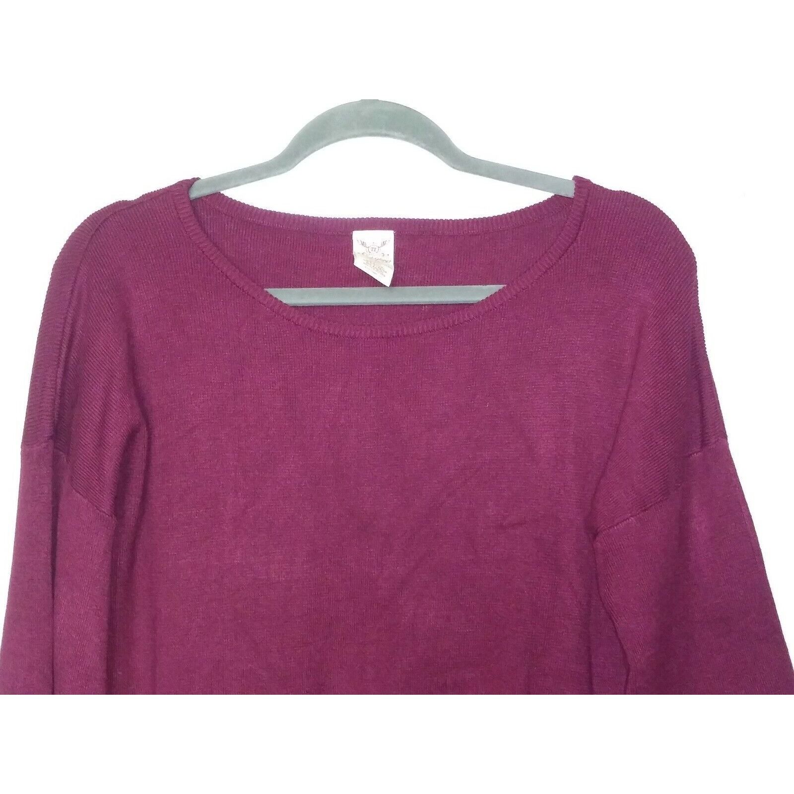 Faded Glory Faded glory sweater top M Bell sleeves belt burgundy Size M / US 6-8 / IT 42-44 - 2 Thumbnail