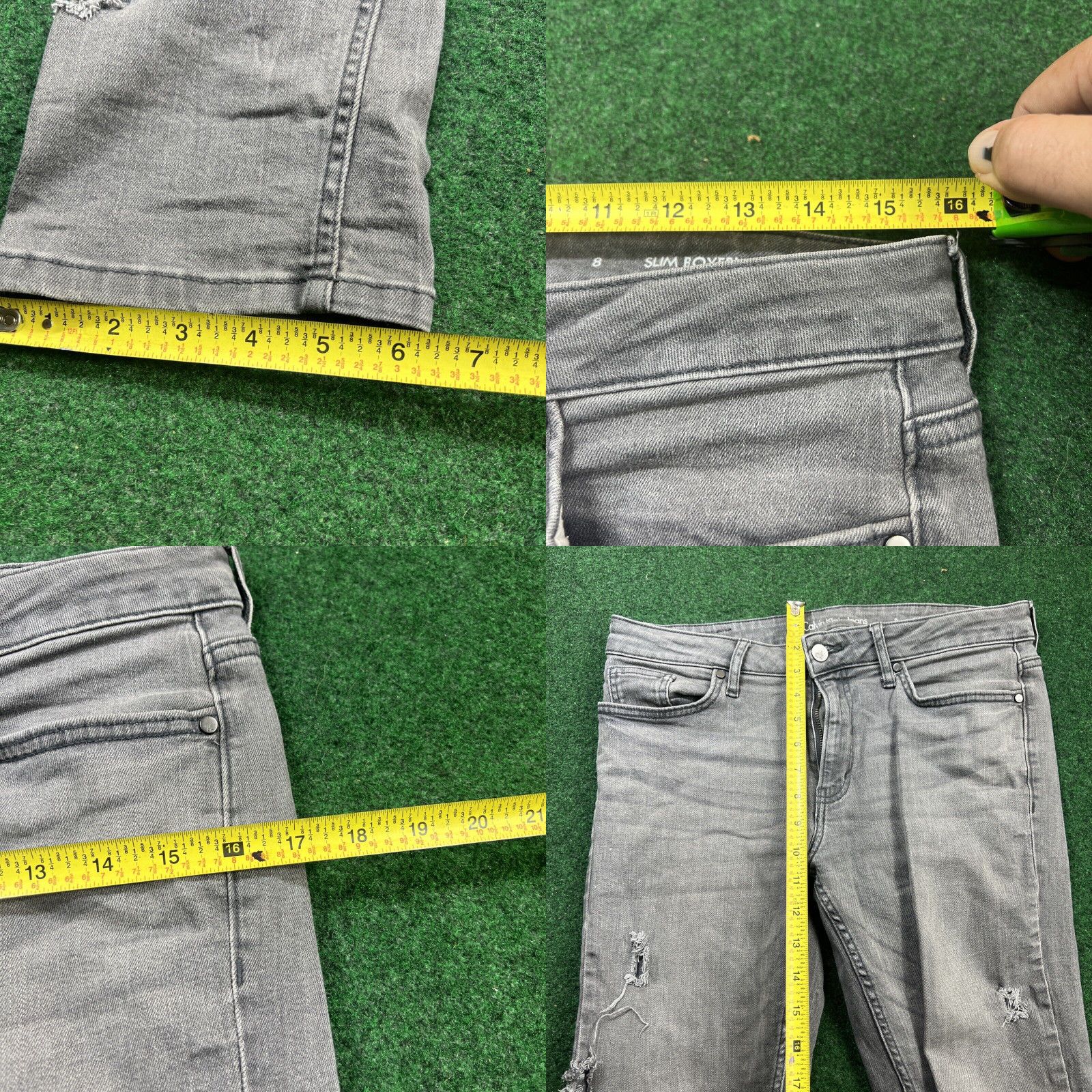 Calvin Klein Calvin Klein Jeans Women 8 Slim Boyfriend Gray Zip Fly 32x27 Stretch Mid Rise Size 24" / US 00 / IT 34 - 8 Thumbnail