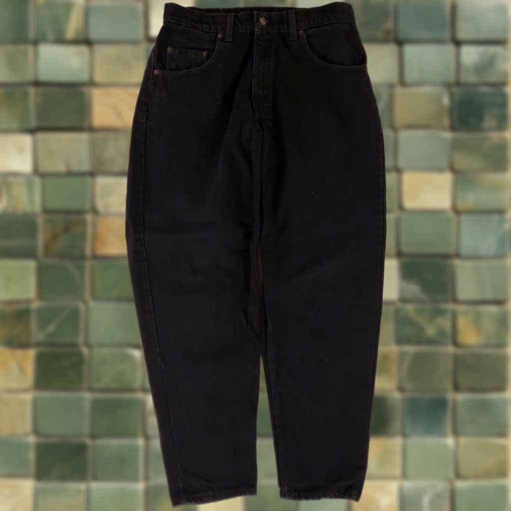 Levi's VINTAGE Levi's 560 VTG 90s Loose Fit Jeans Black Baggy Wide-Leg Mens 33x30 Size US 33 - 1 Thumbnail