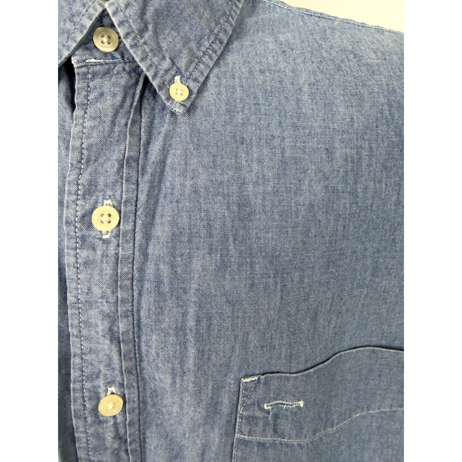 Eddie Bauer VINTAGE Eddie Bauer Chambray Shirt Men XL Oversized Blue Button-Up Casual Shirt 90s Outdoor Preppy Mens Clothing Size US XL / EU 56 / 4 - 6 Thumbnail