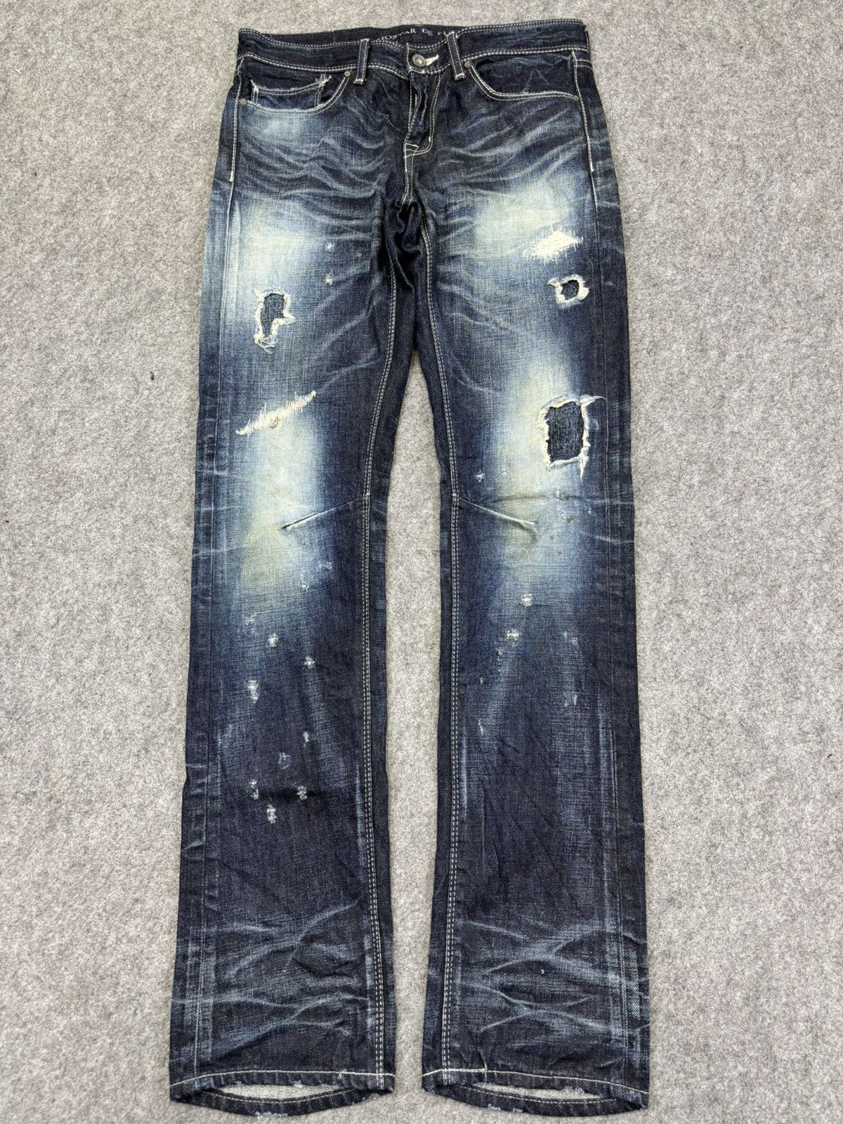 GOSTAR DE FUGA 💥Very Rare💥Archival Fuga Heavy Art Distressed Denim K7 Size US 30 / EU 46 - 19 Thumbnail