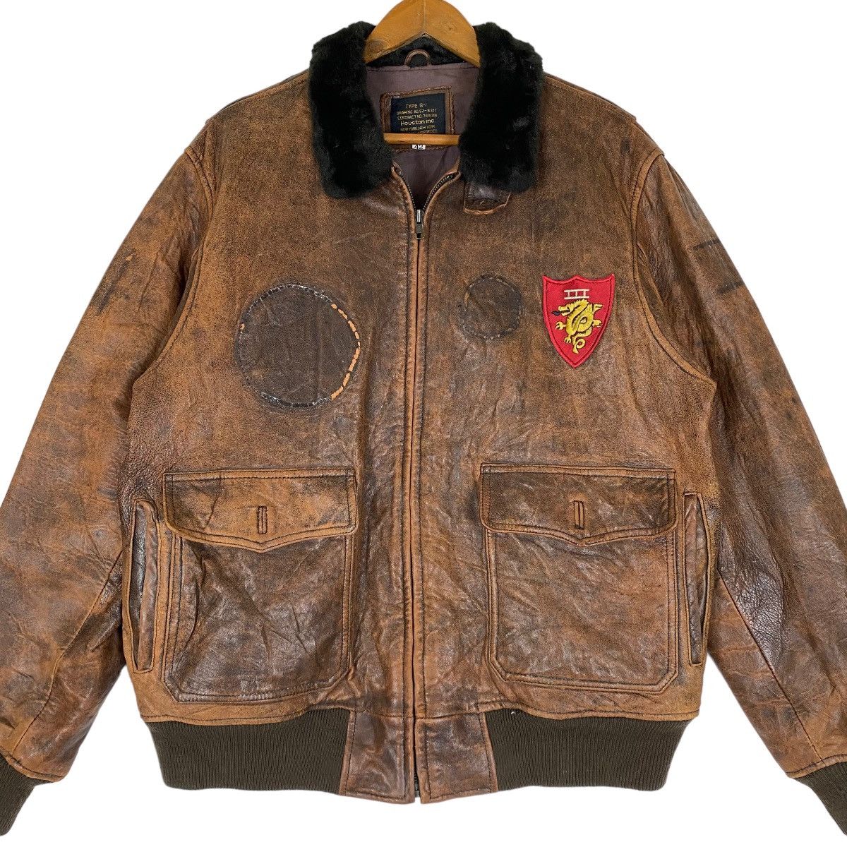Jkt bomber real leather deerskin A-2 ジャケット・アウター 90s