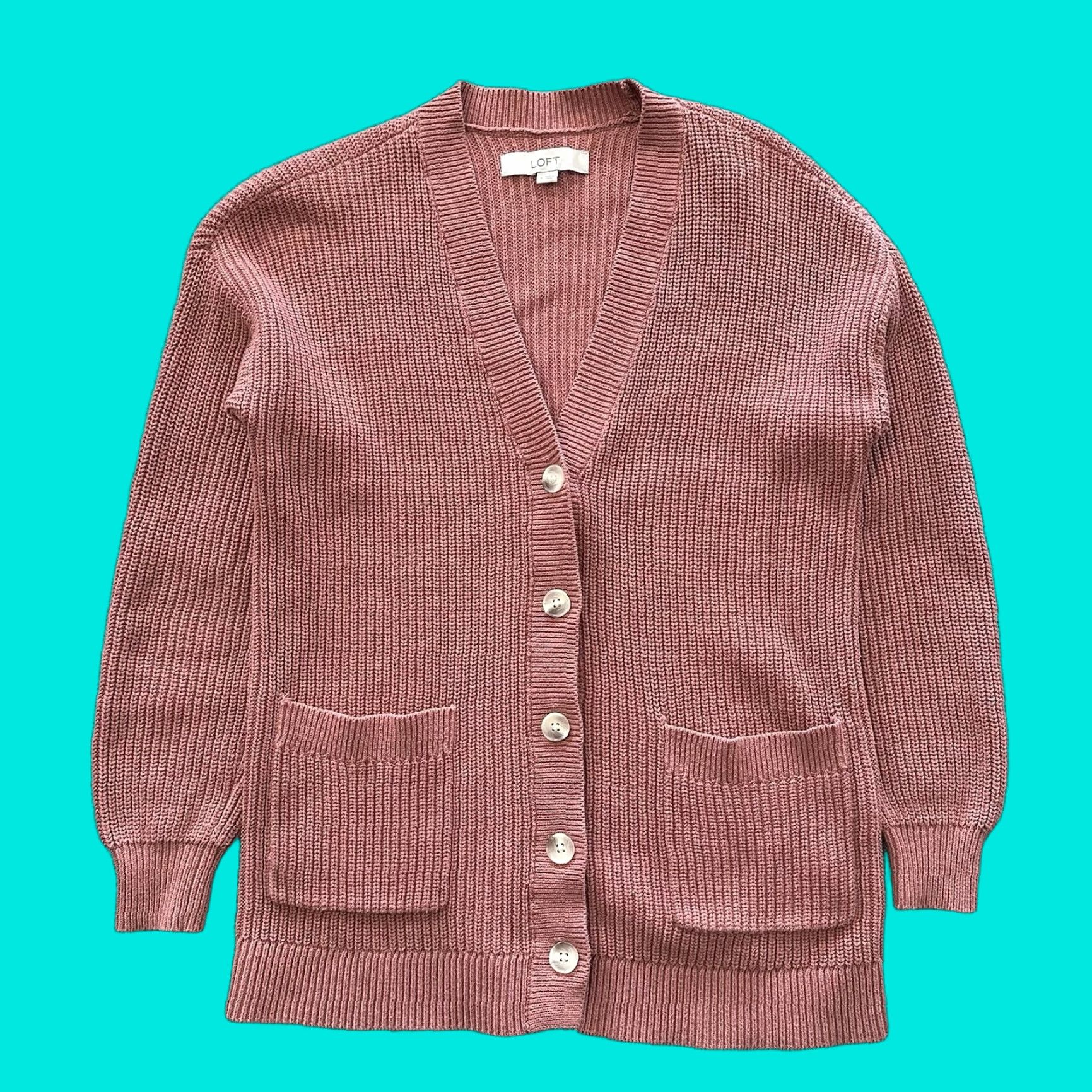 Loft Loft Cardigan Sweater Womens S Button Up Front Knit Red Size S / US 4 / IT 40 - 1 Thumbnail