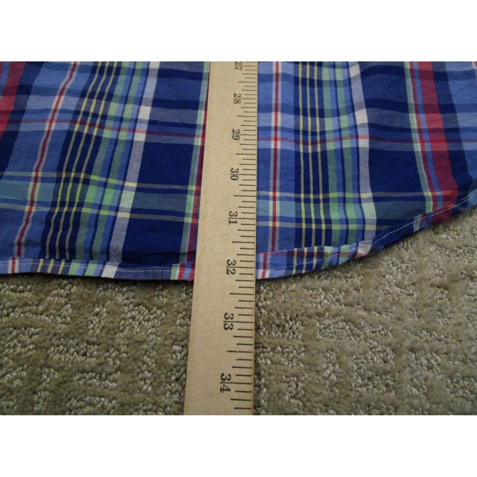 Ralph Lauren Ralph Lauren Shirt Men Big 3X Blue Plaid Long Sleeve Button-Down Classic Pony Shirt Size US XXL / EU 58 / 5 - 6 Thumbnail