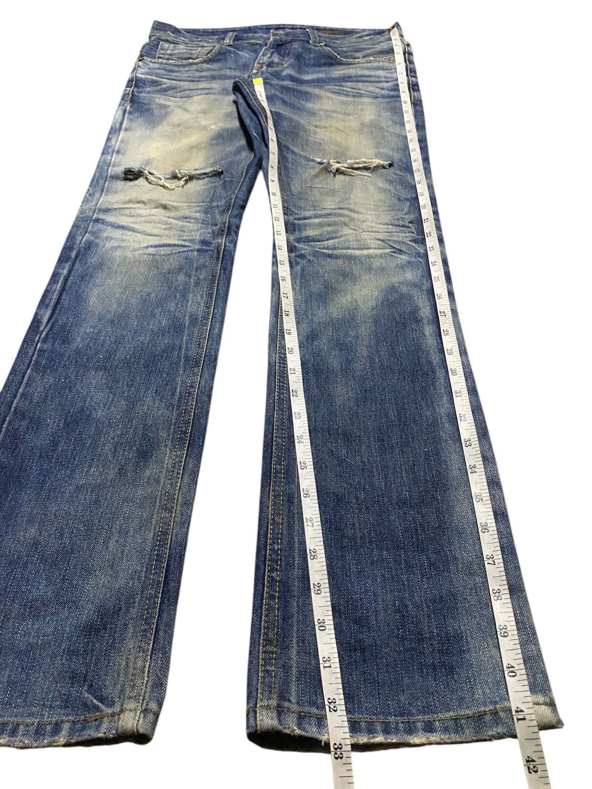 POST ARCHIVE FACTION (PAF) Denim People Republic Distressed Blue Black Size US 33 - 16 Thumbnail